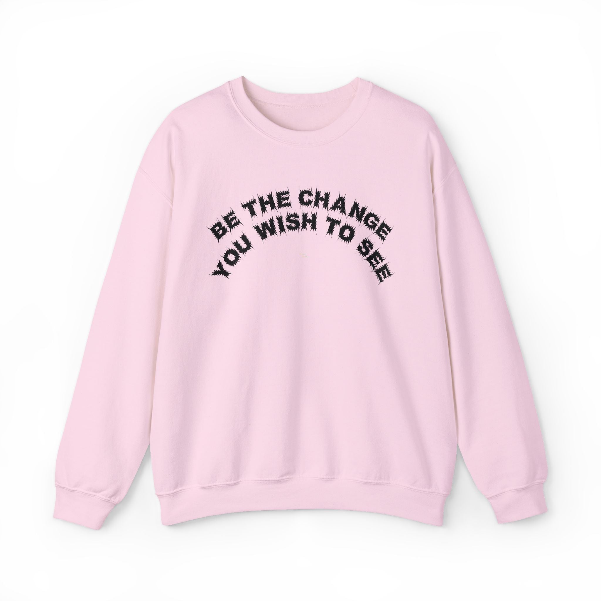 Bildsa Be The Change Black Text Crewneck