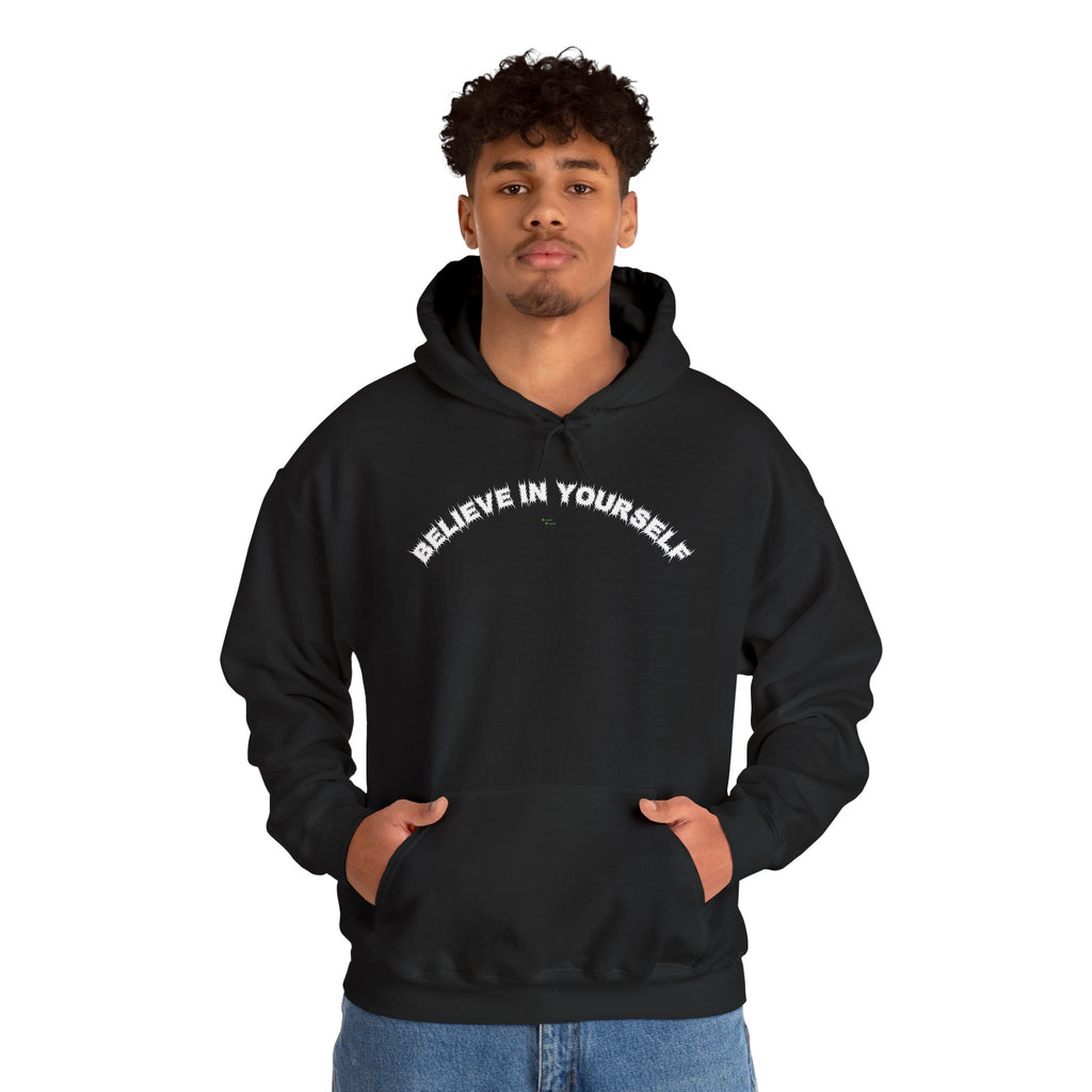 Bildsa Believe In Yourself White Text Hoodie