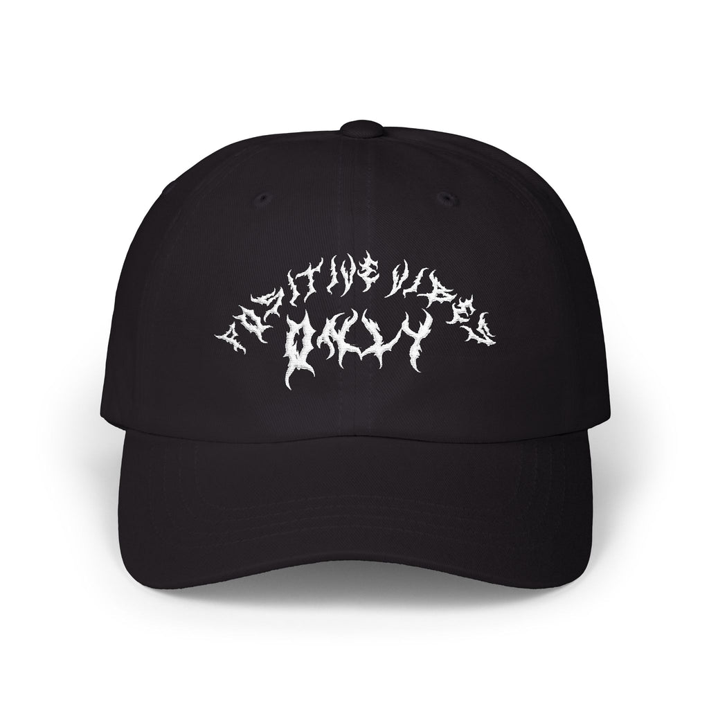 Lundr Positive Vibes White Text Dad Hat