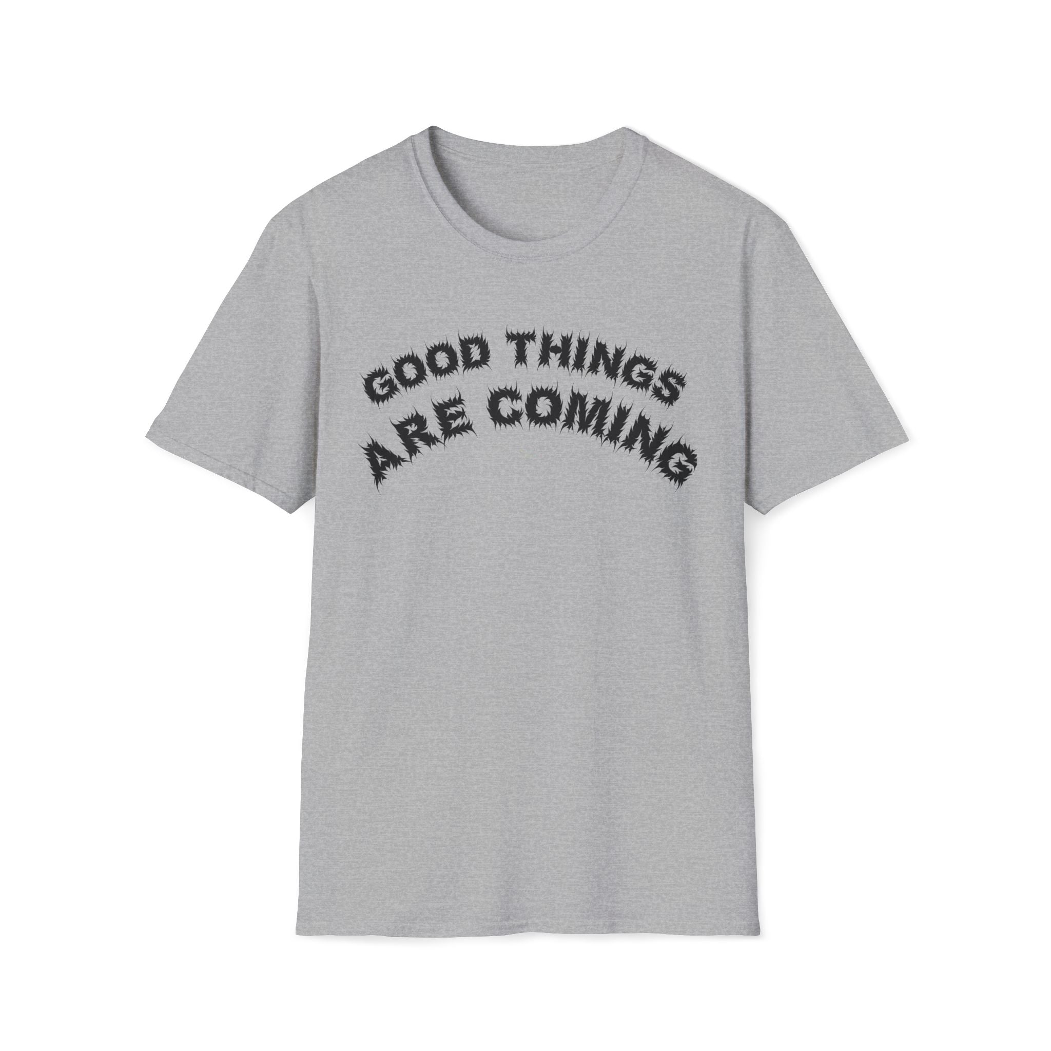 Bildsa Good Things Are Coming Black Text Tee