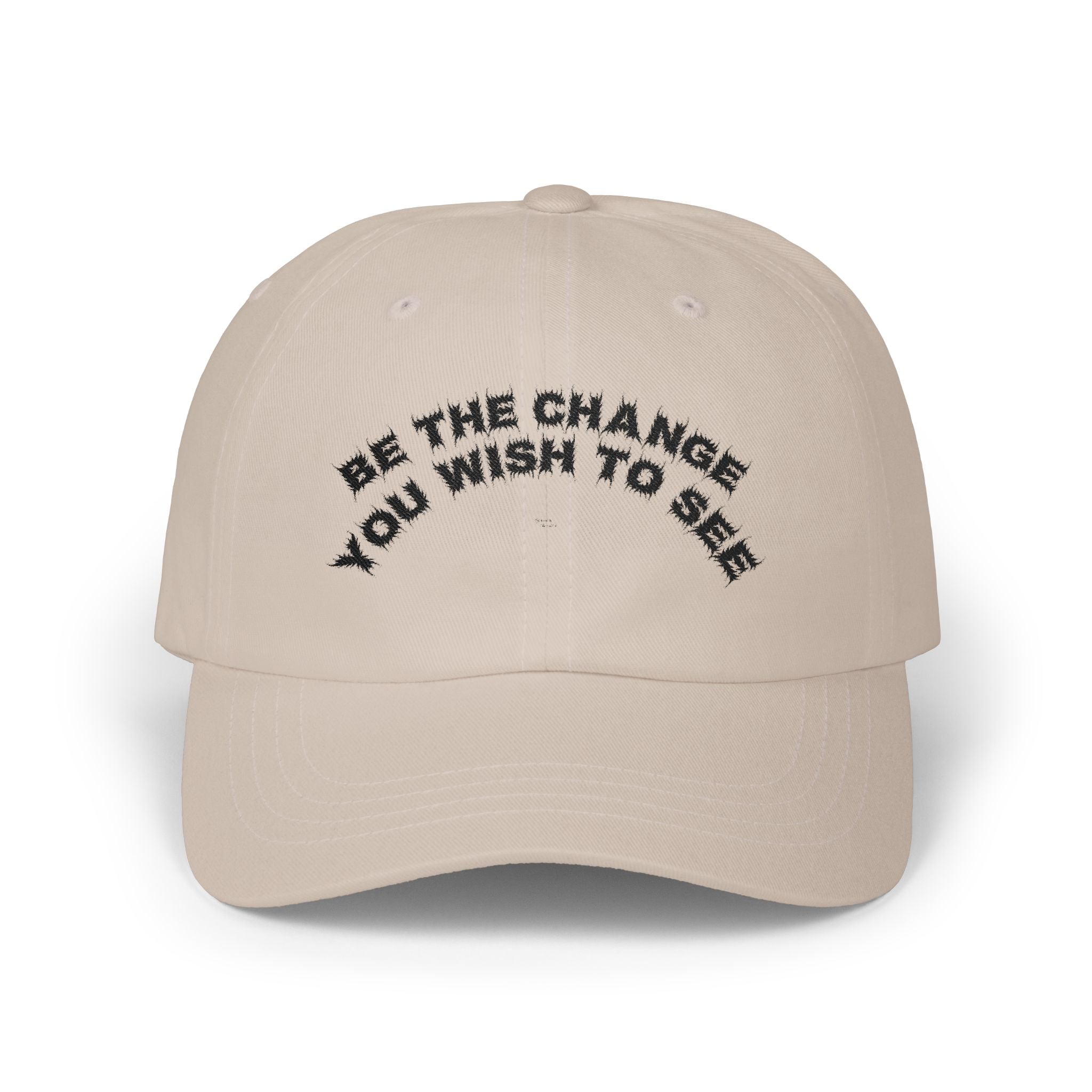 Bildsa Be The Change Black Text Dad Hat