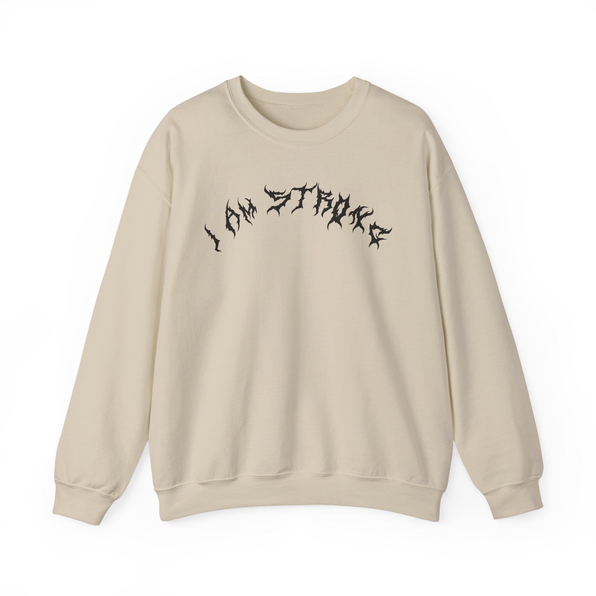 Lundr I Am Strong Black Text Crewneck