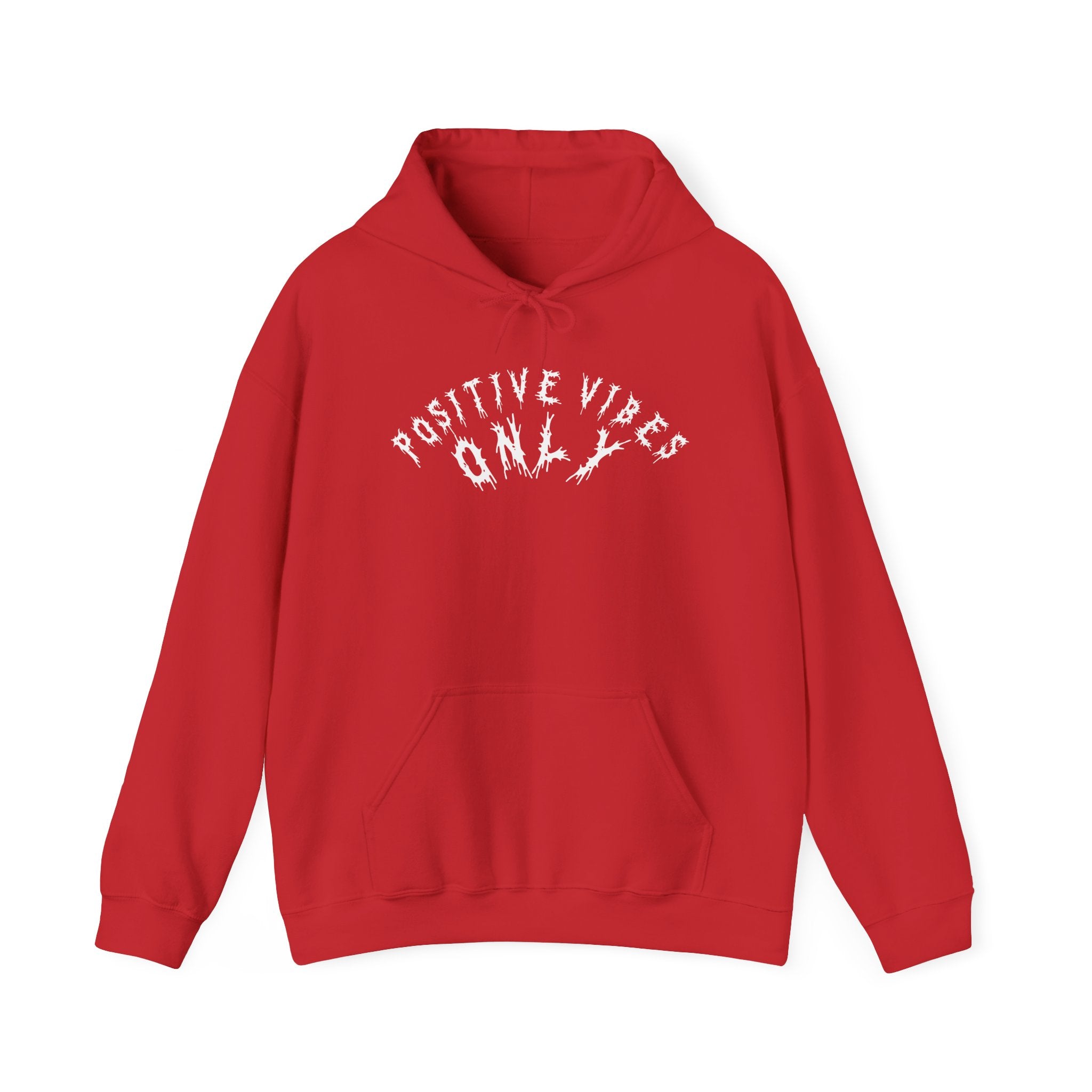 Hvita Positive Vibes White Text Hoodie