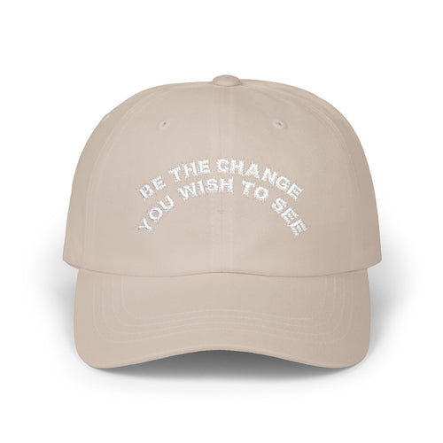 Bildsa Be The Change White Text Dad Hat
