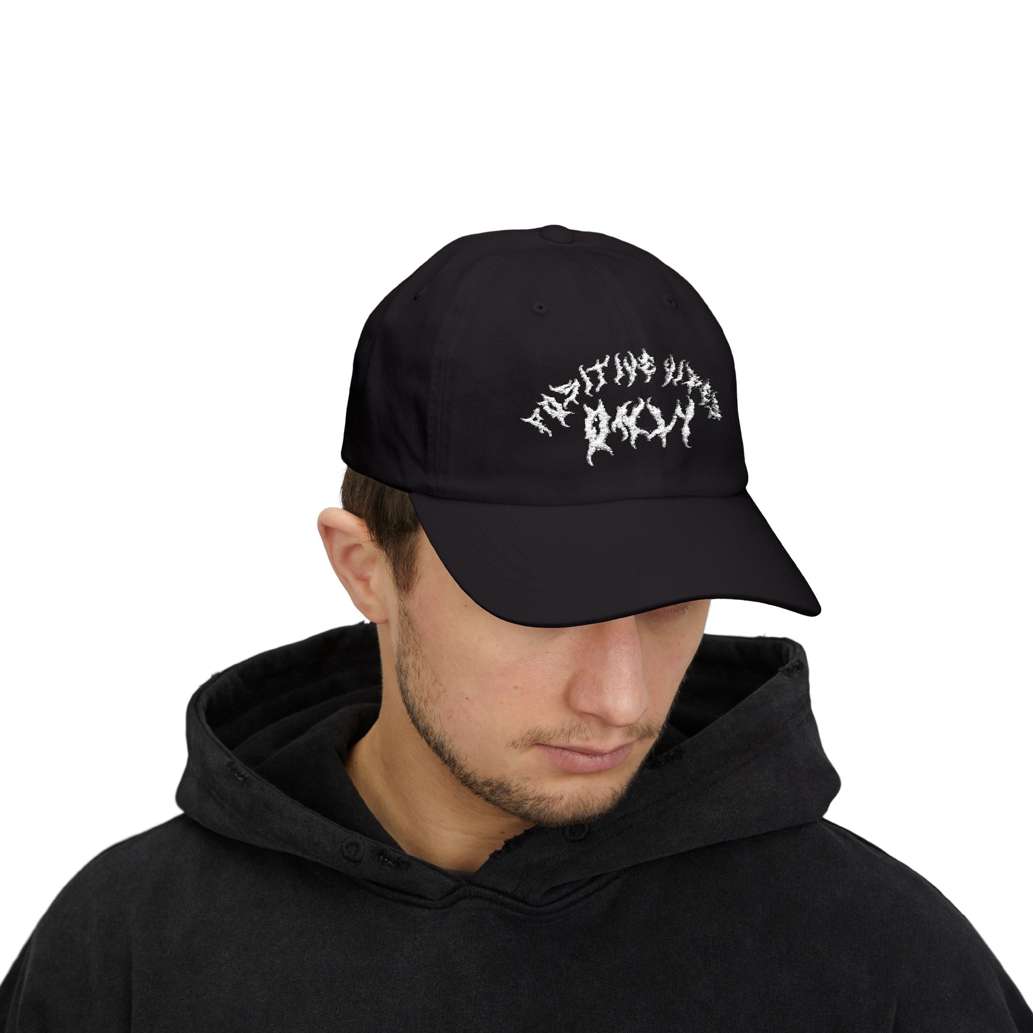 Lundr Positive Vibes White Text Dad Hat