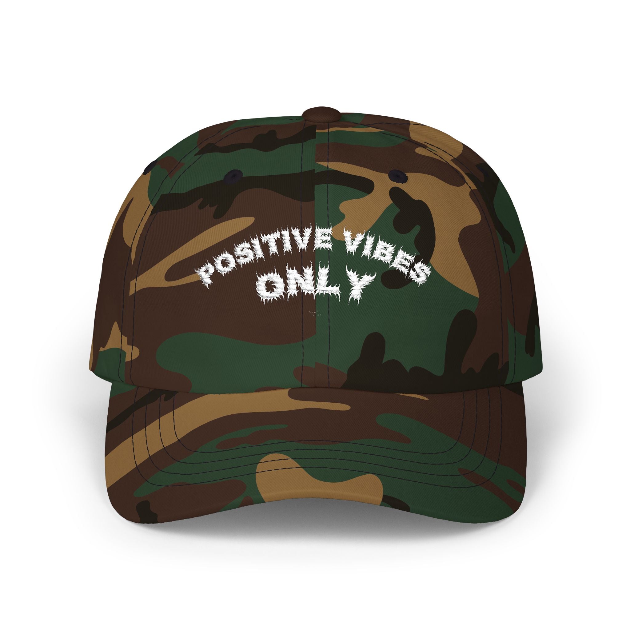 Bildsa Positive Vibes White Text Dad Hat