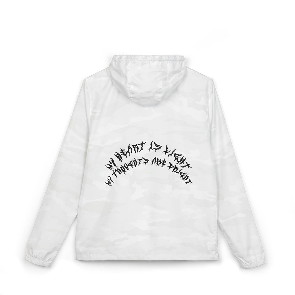 Lundr My Heart Is Light Black Text Windbreaker