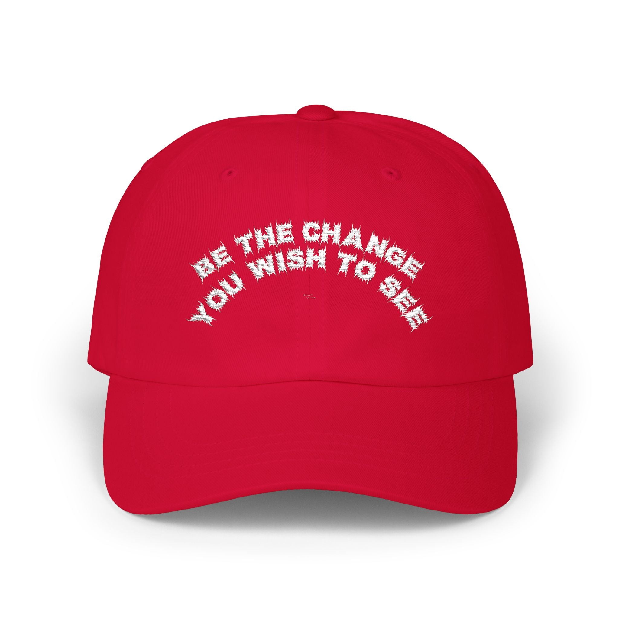 Bildsa Be The Change White Text Dad Hat