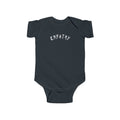 Hvita Empathy White Text Baby Onesie