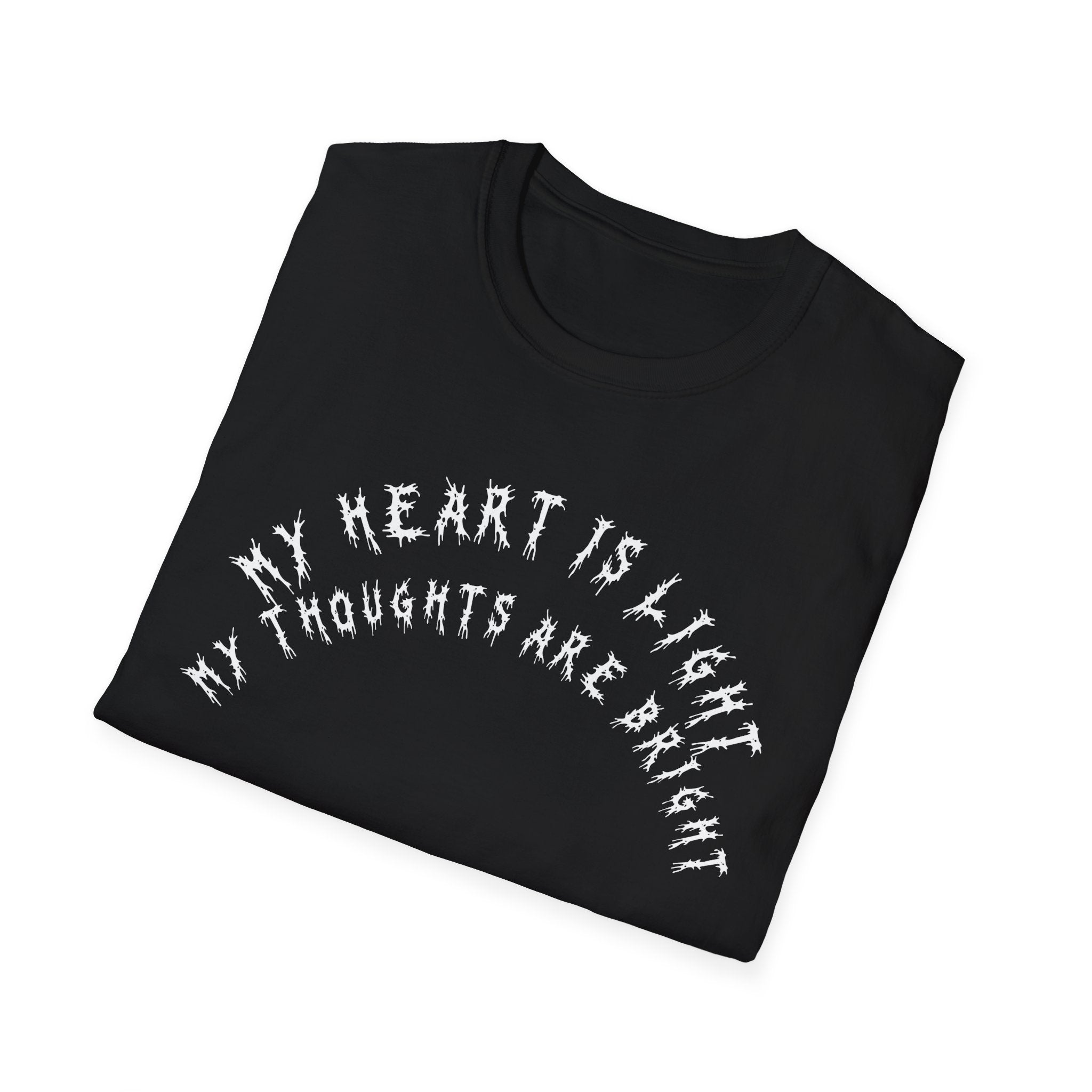 Hvita My Heart Is Light White Text Tee