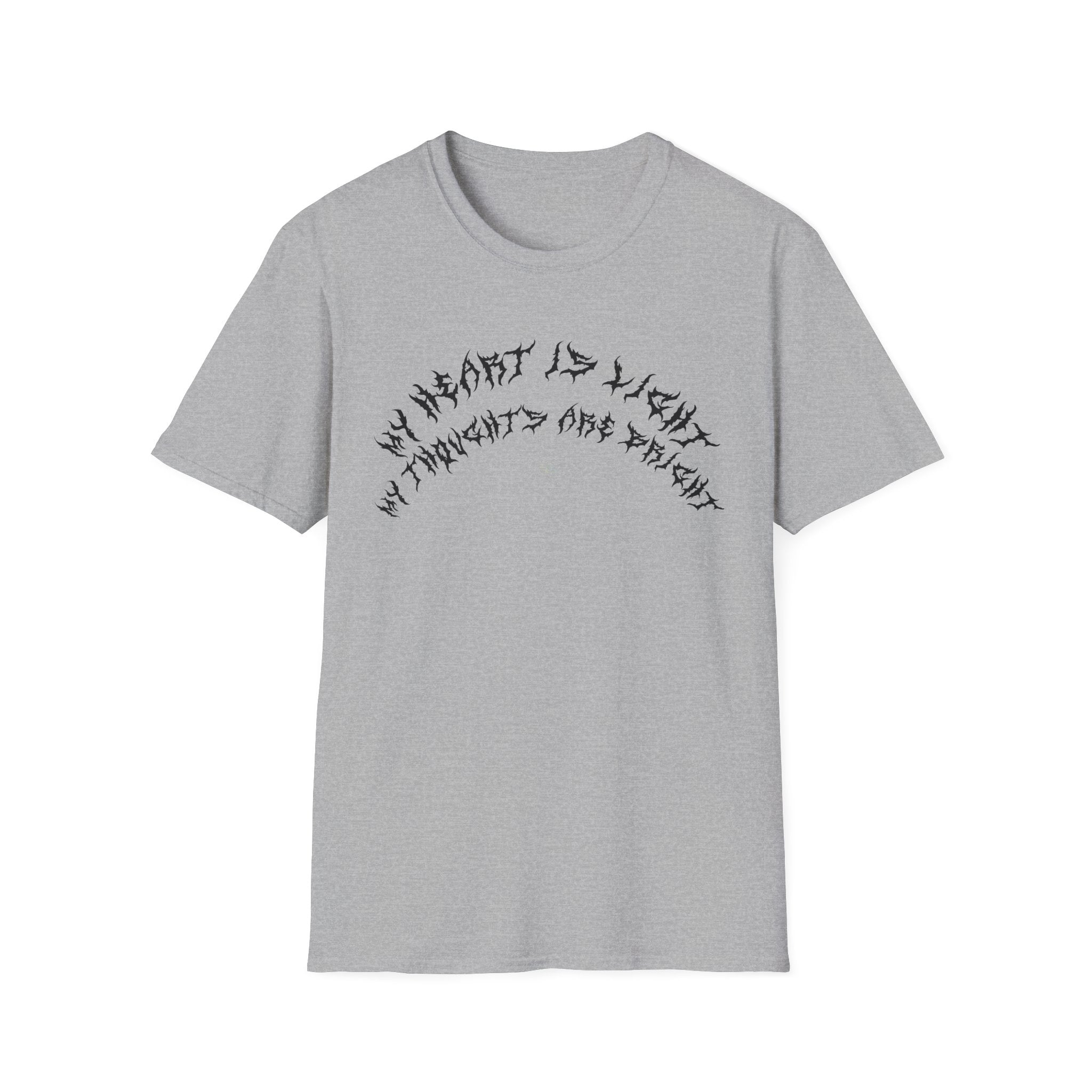 Lundr My Heart Is Light Black Text Tee