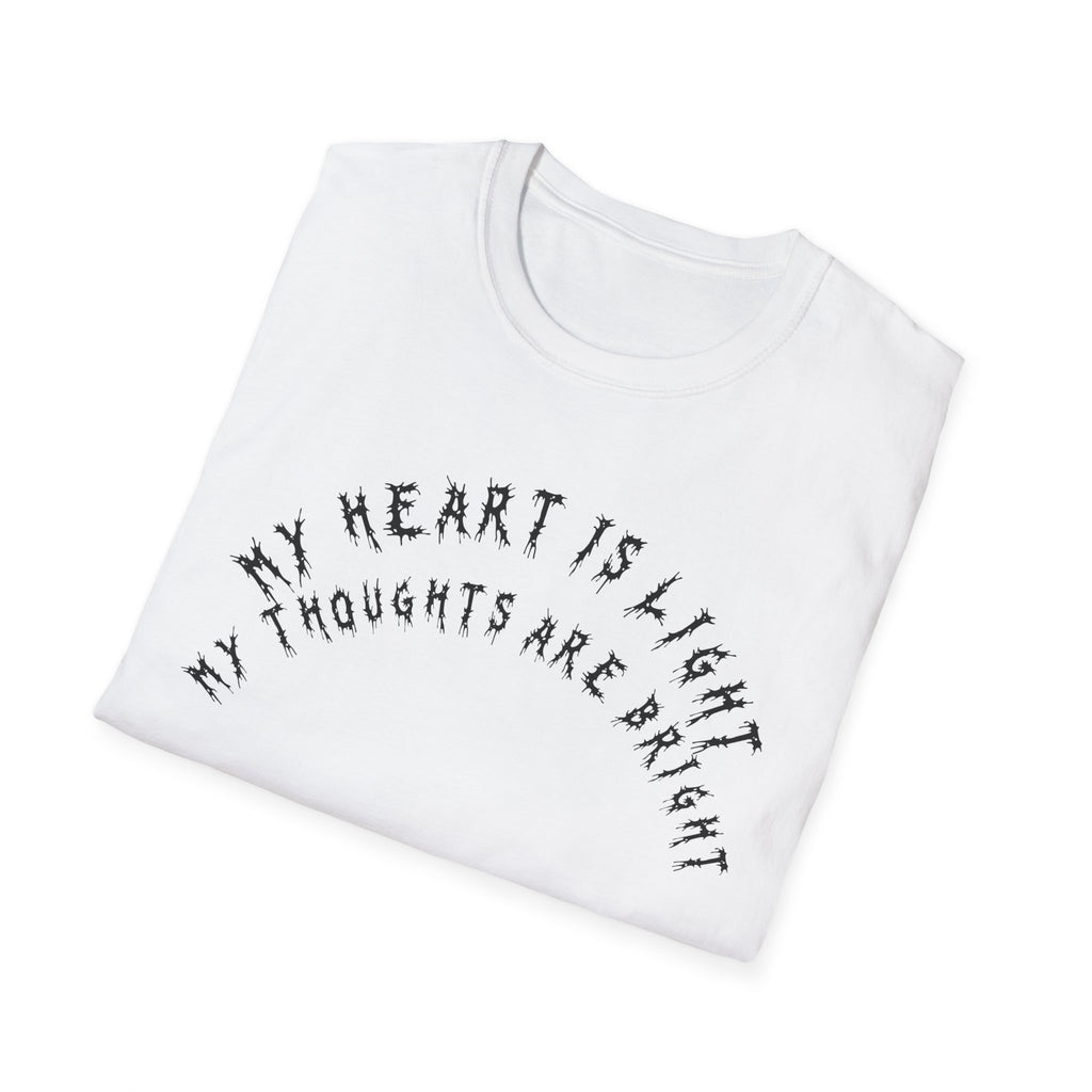 Hvita My Heart Is Light Black Text Tee