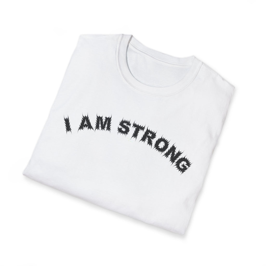 Bildsa I Am Strong Black Text Tee
