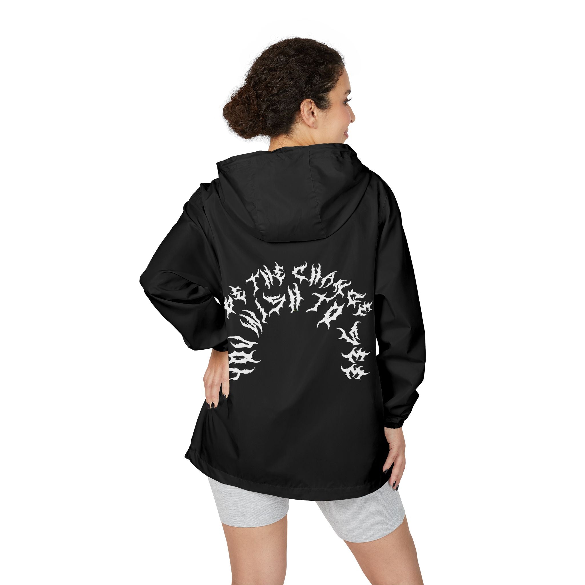 Lundr Be The Change White Text Windbreaker