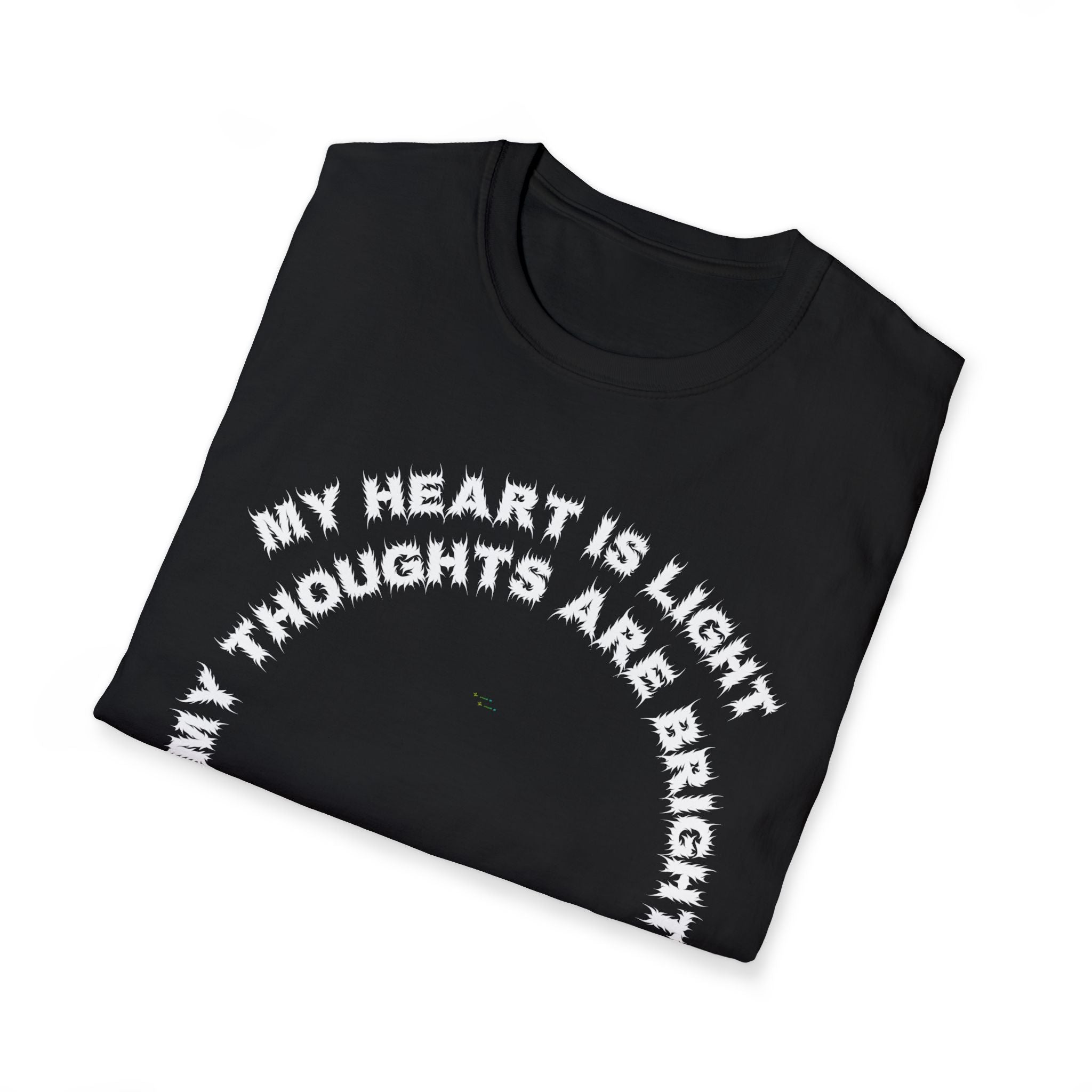 Bildsa My Heart Is Light White Text Tee