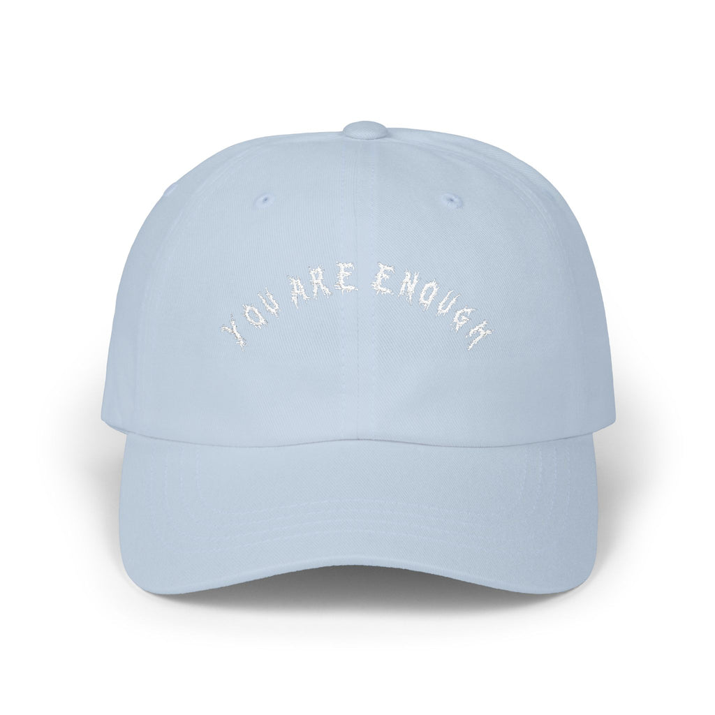 Hvita You Are Enough White Text Dad Hat