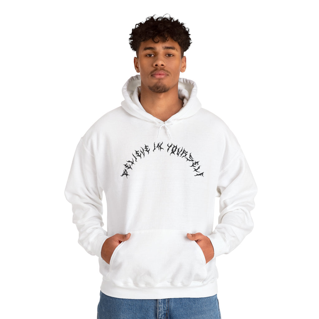 Lundr Believe In Yourself Black Text Hoodie