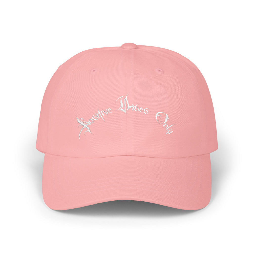 Ellioaey Positive Vibes White Text Dad Hat