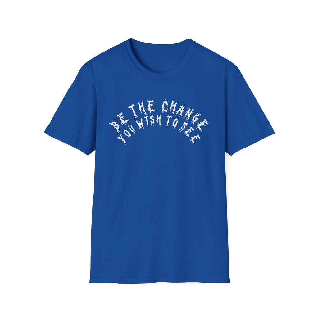 Hvita Be The Change White Text Tee