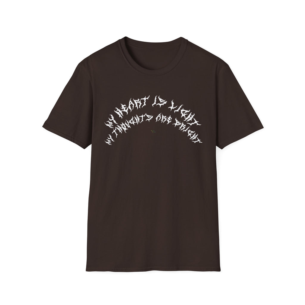 Lundr My Heart Is Light White Text Tee