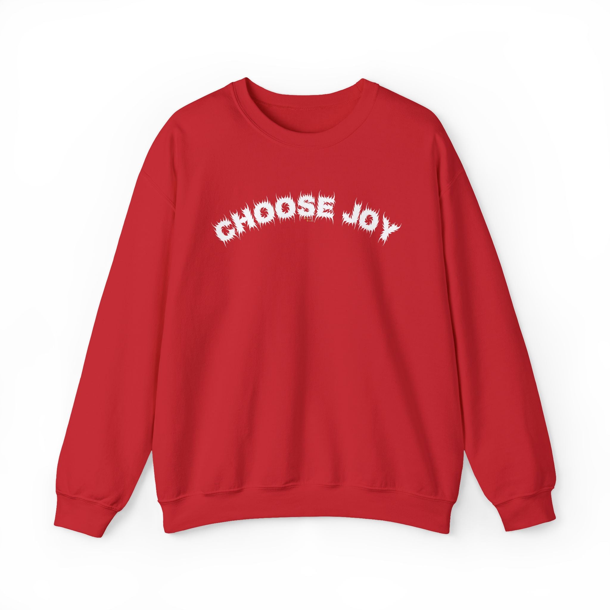 Bildsa Choose Joy White Text Crewneck