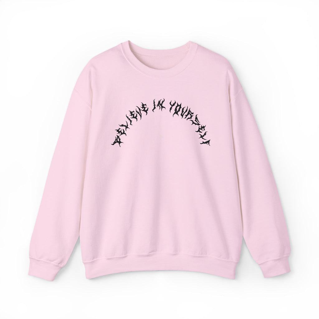 Lundr Believe In Yourself Black Text Crewneck