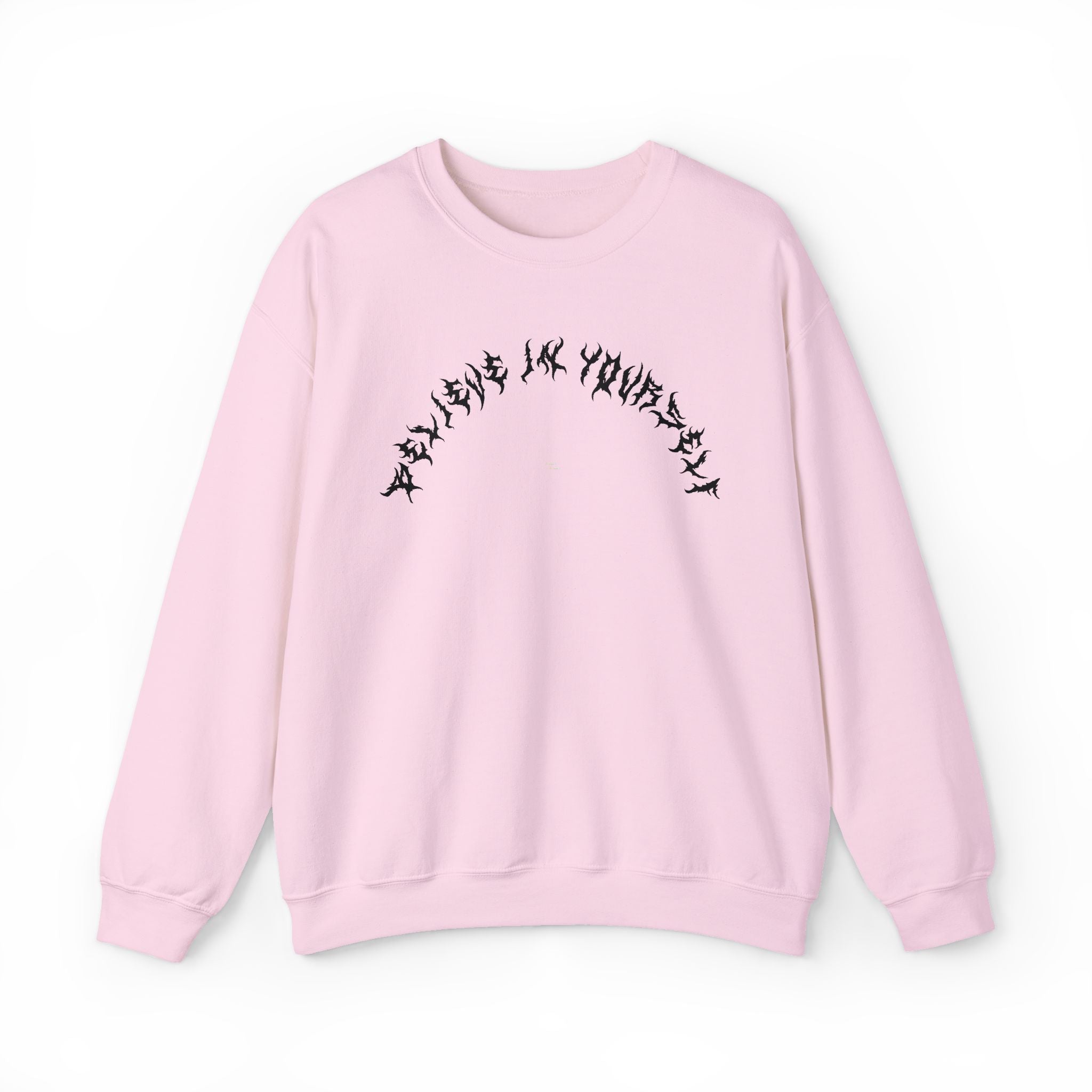 Lundr Believe In Yourself Black Text Crewneck