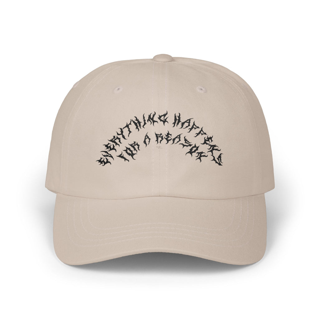 Lundr Everything Happens Black Text Dad Hat