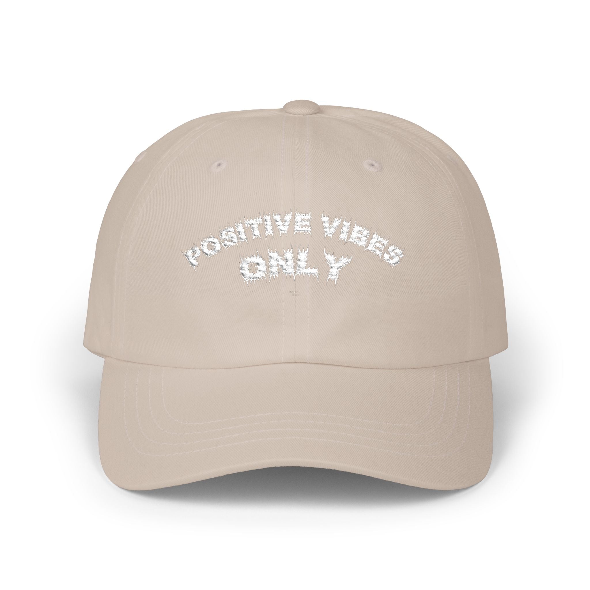 Bildsa Positive Vibes White Text Dad Hat