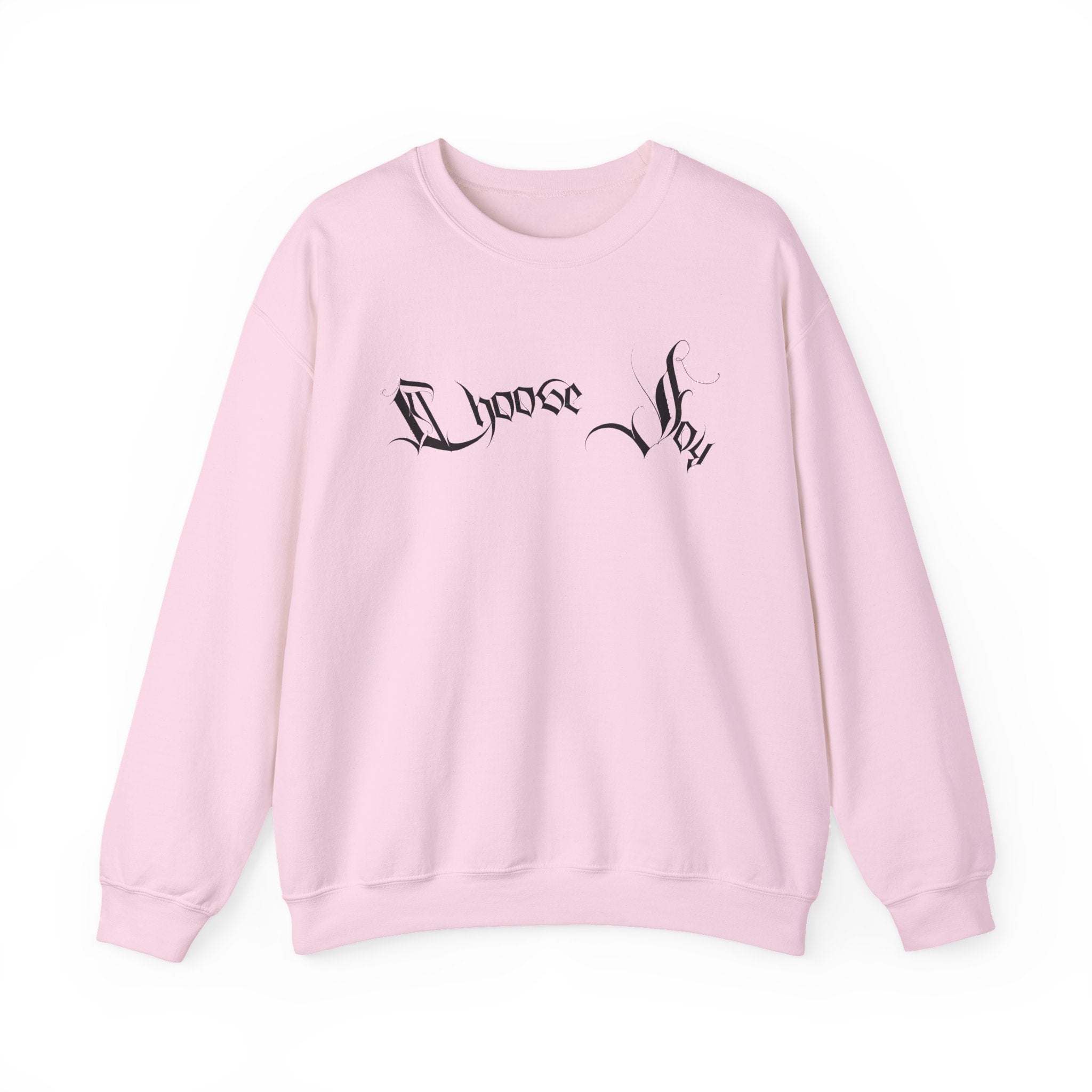 Ellioaey Choose Joy Black Text Crewneck