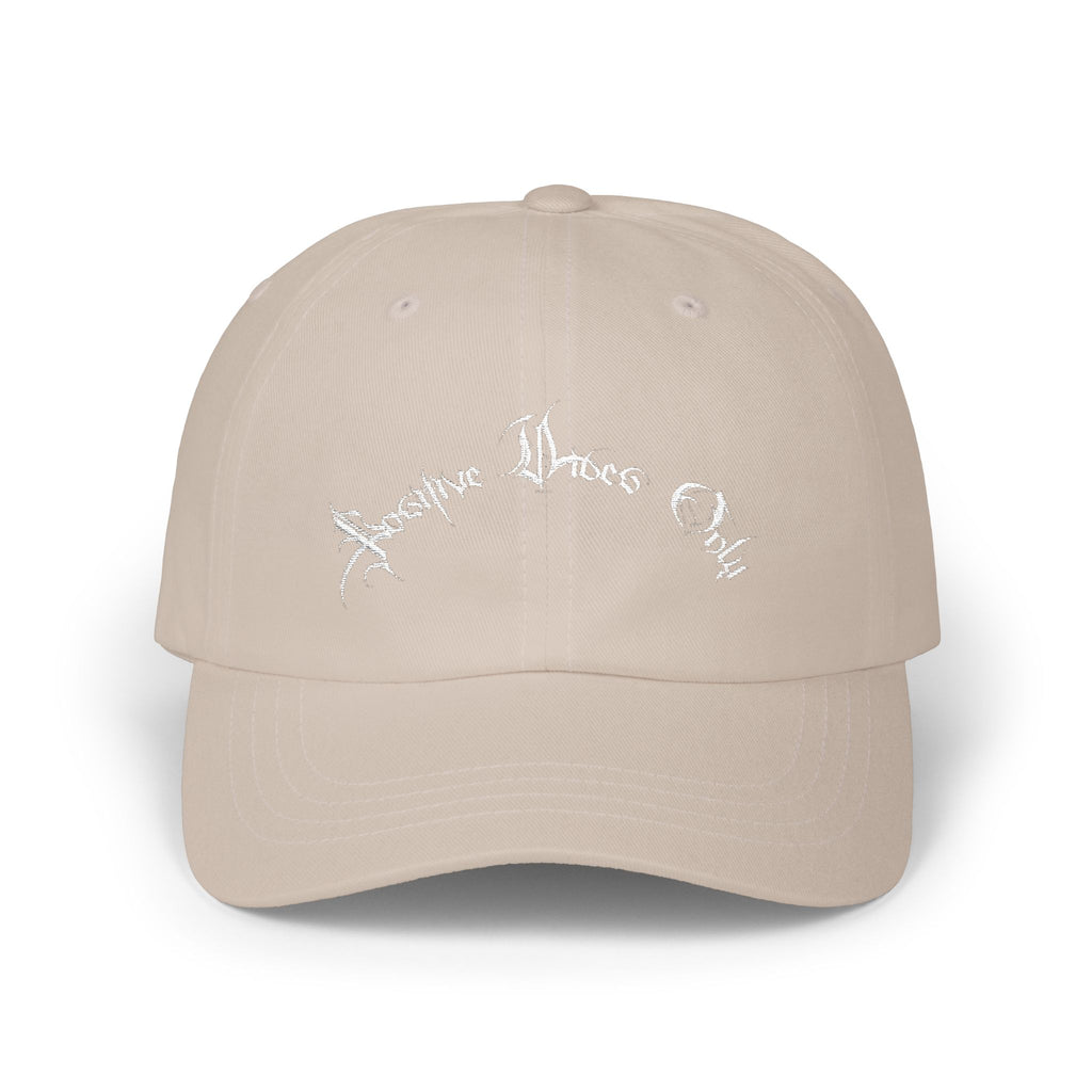 Ellioaey Positive Vibes White Text Dad Hat