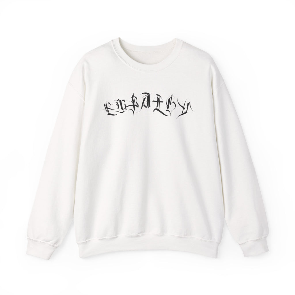 Ellioaey Empathy Black Text Crewneck