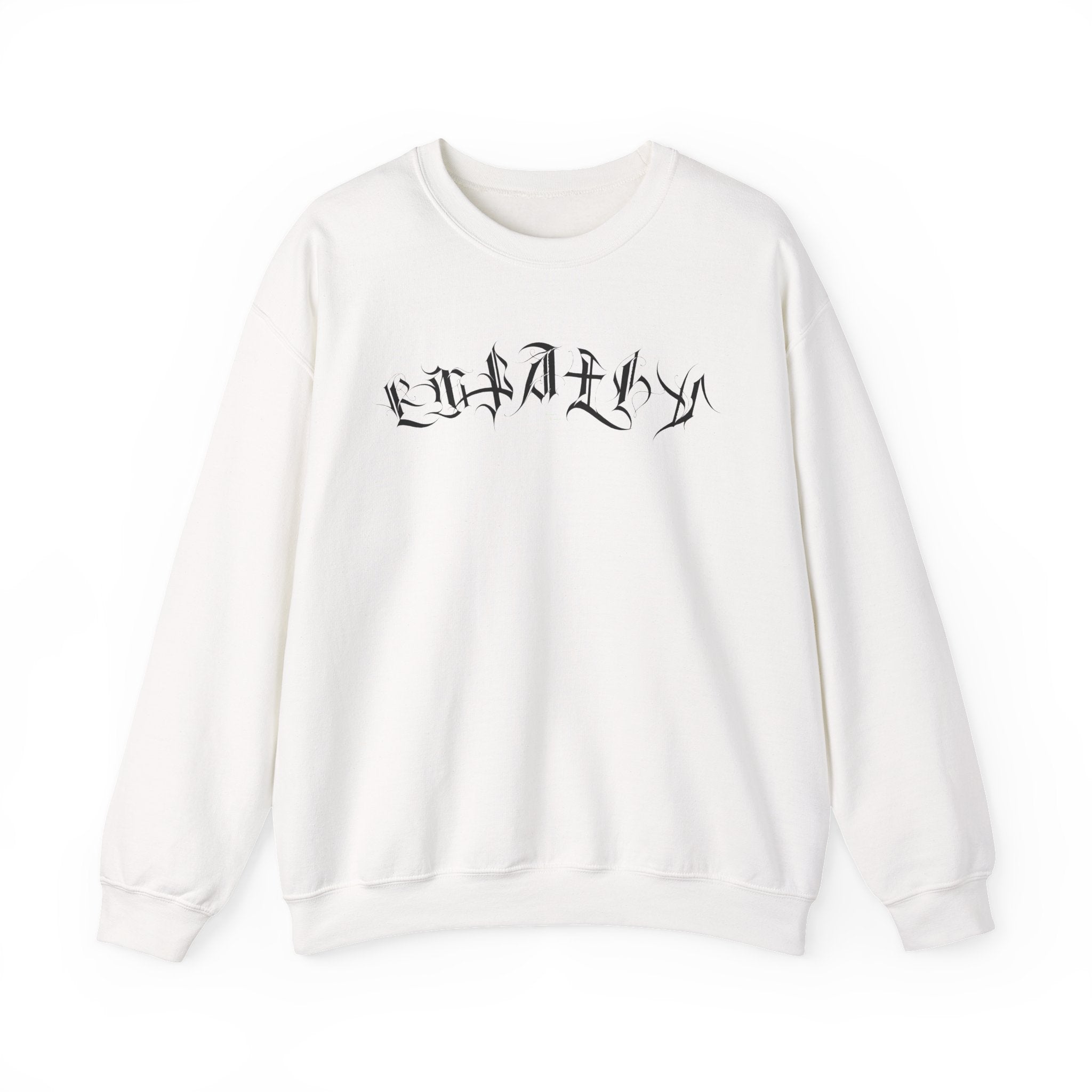 Ellioaey Empathy Black Text Crewneck