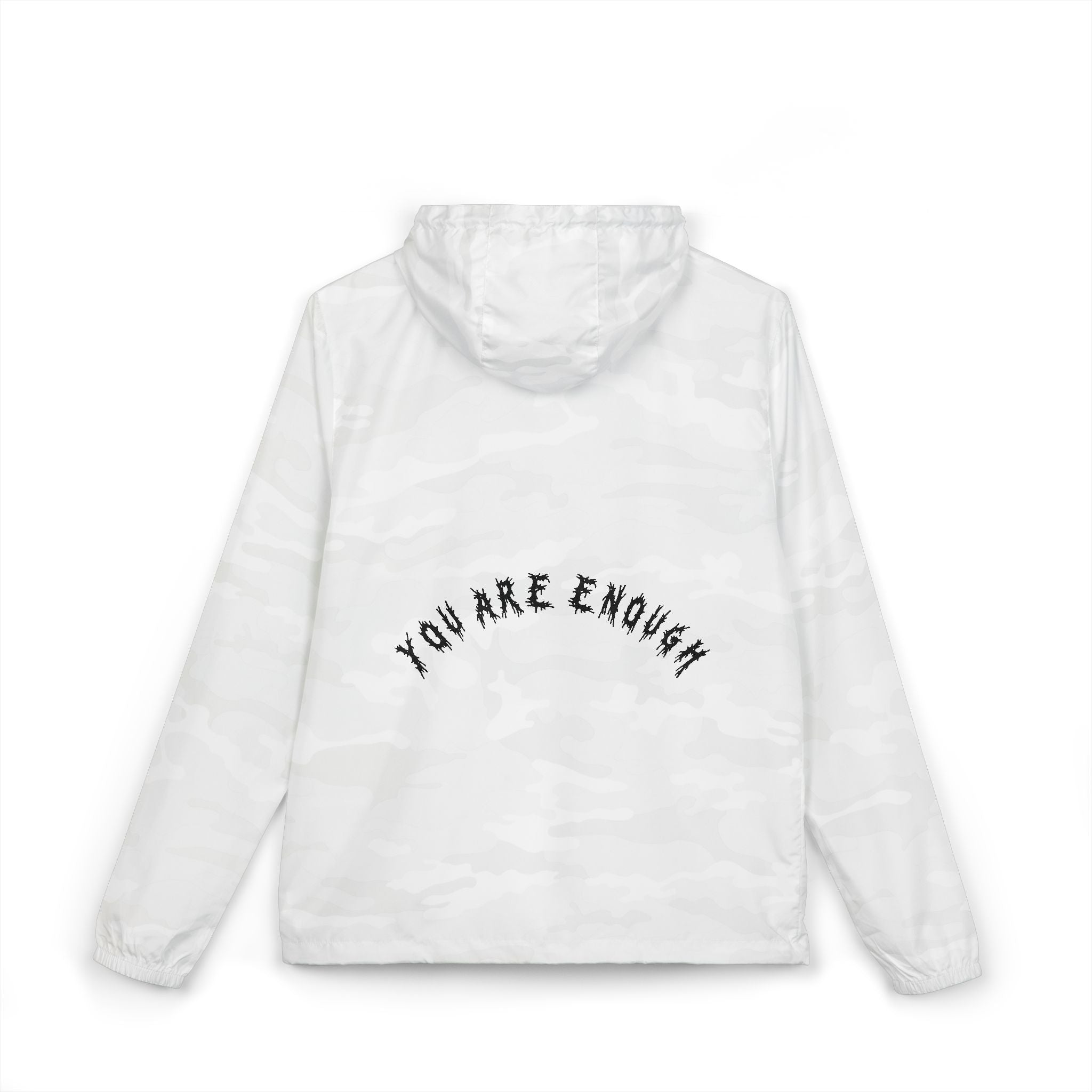 Hvita You Are Enough Black Text Windbreaker