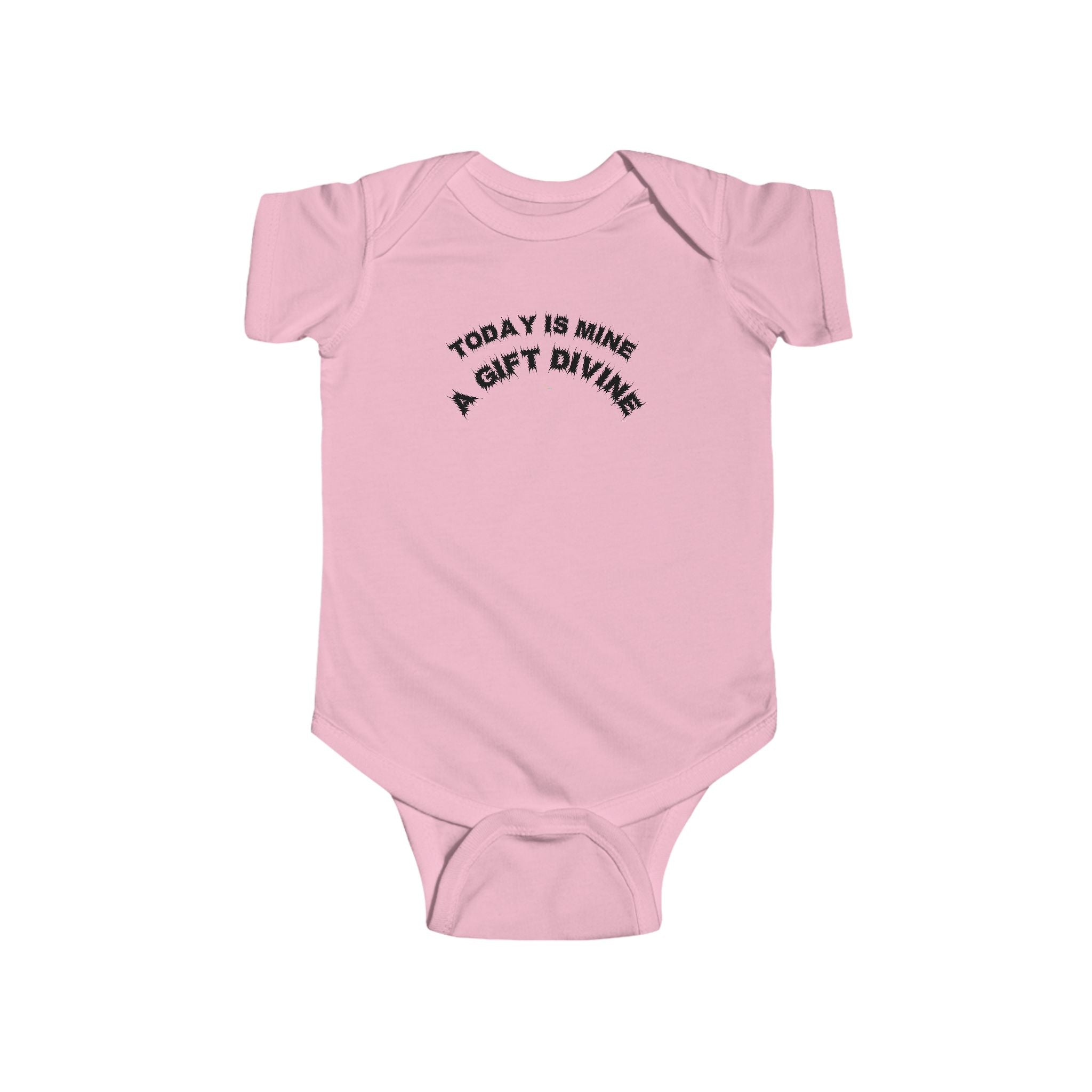 Bildsa A Gift Divine Black Text Baby Onesie