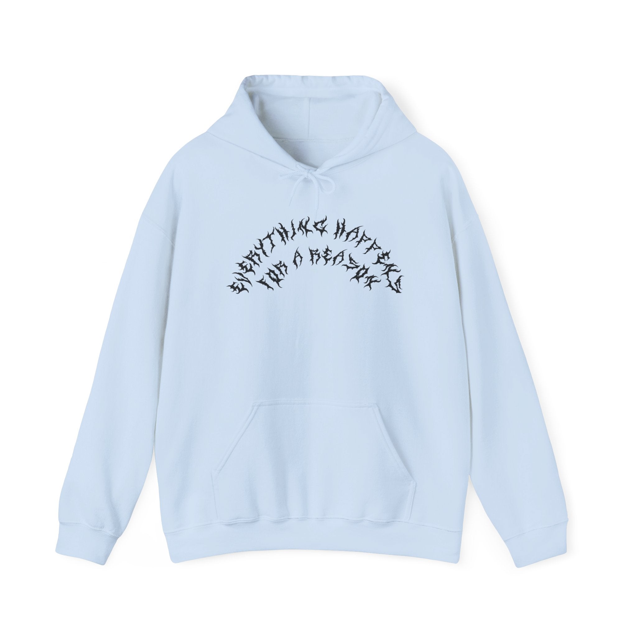 Lundr Everything Happens Black Text Hoodie