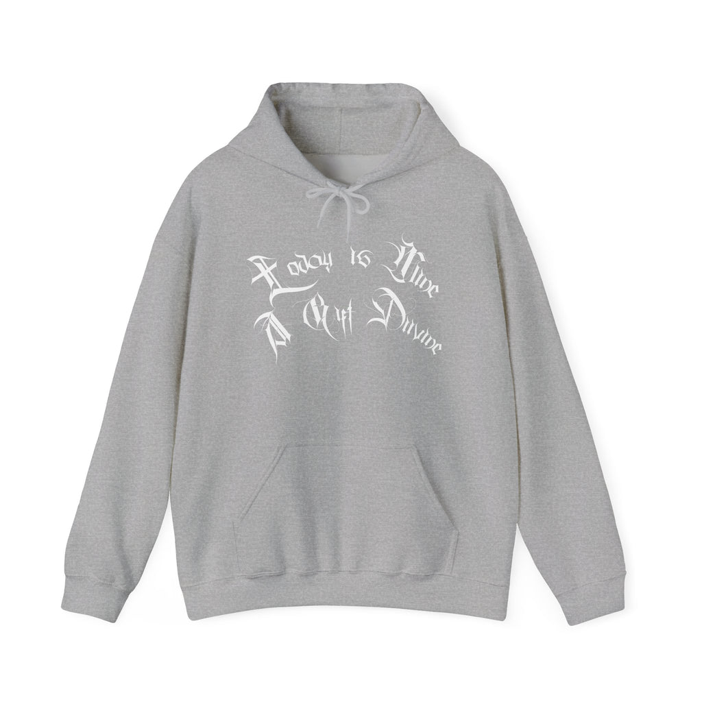 Ellioaey A Gift Divine White Text Hoodie