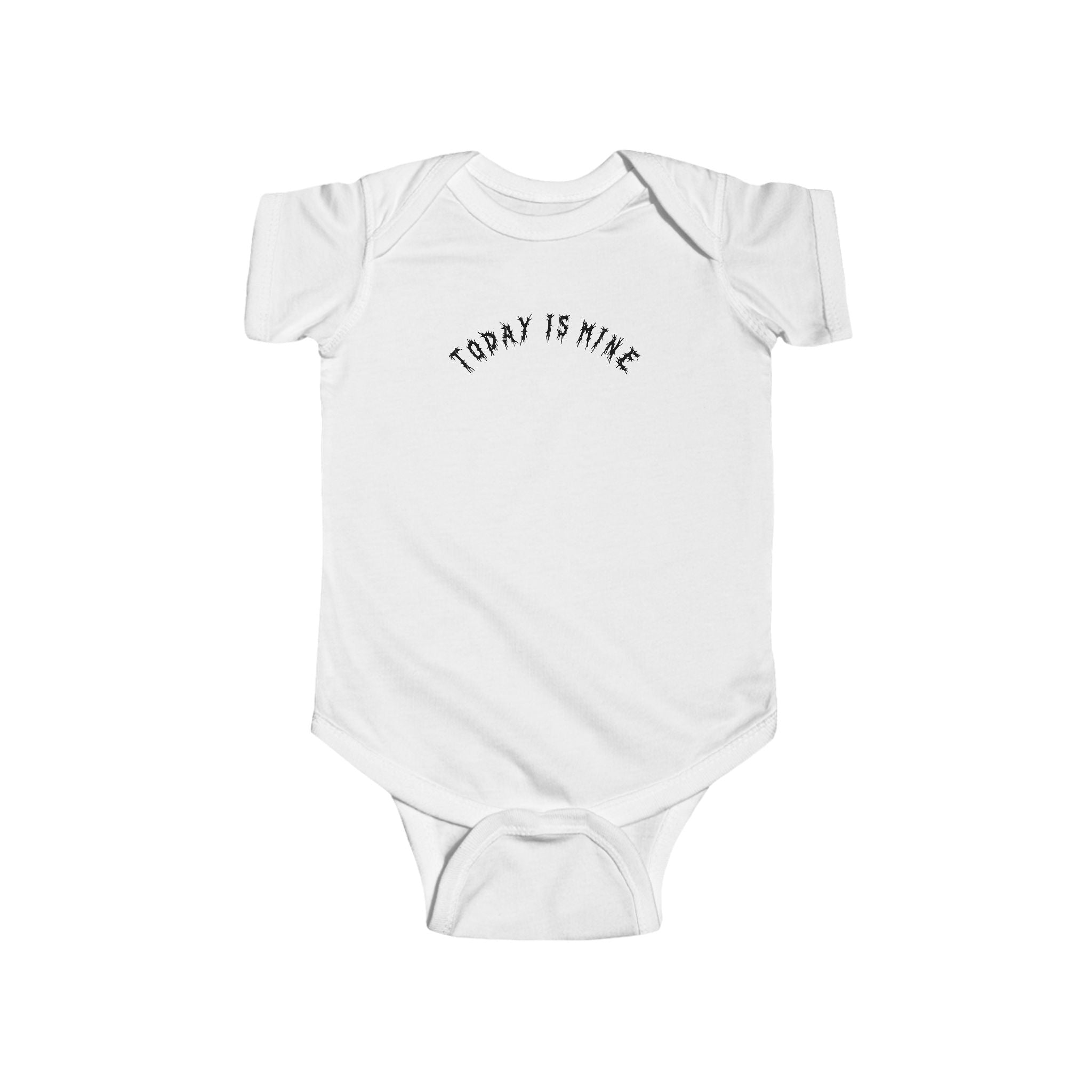 Hvita Today Is Mine Black Text Baby Onesie