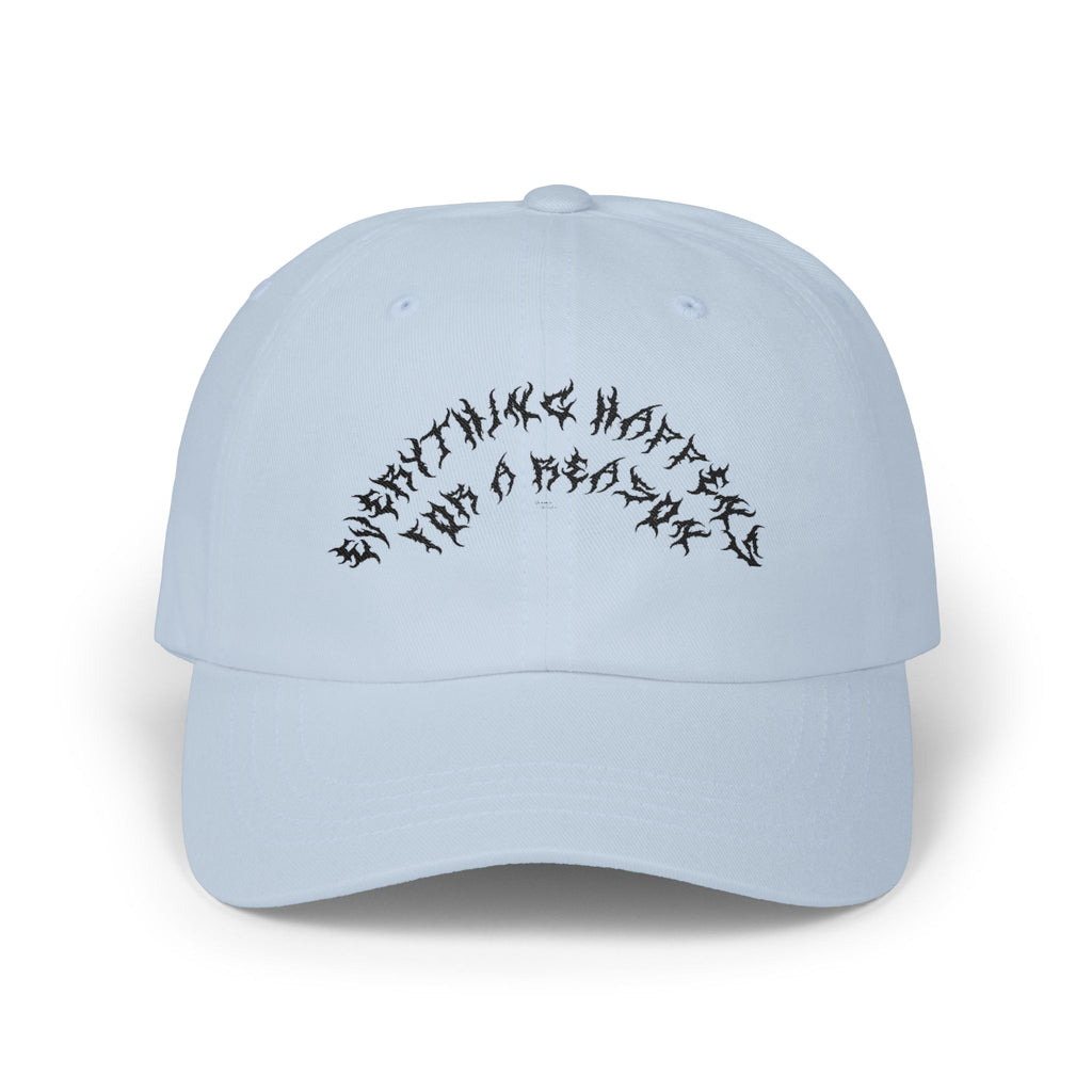 Lundr Everything Happens Black Text Dad Hat