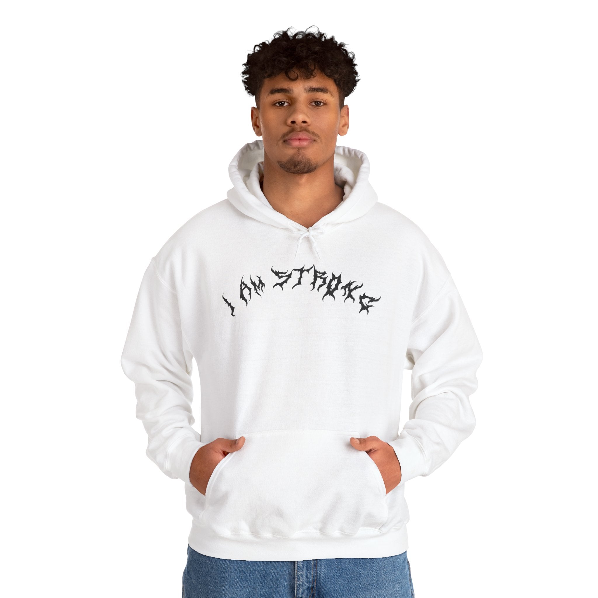 Lundr I Am Strong Black Text Hoodie