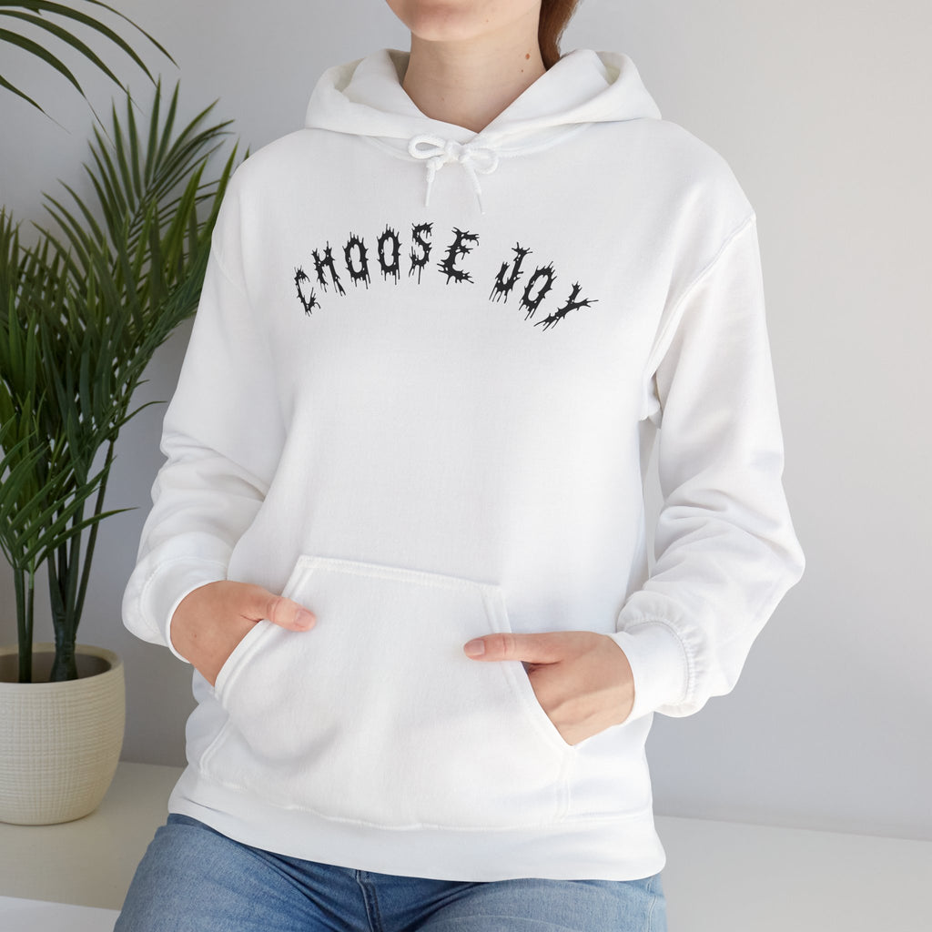 Hvita Choose Joy Black Text Hoodie