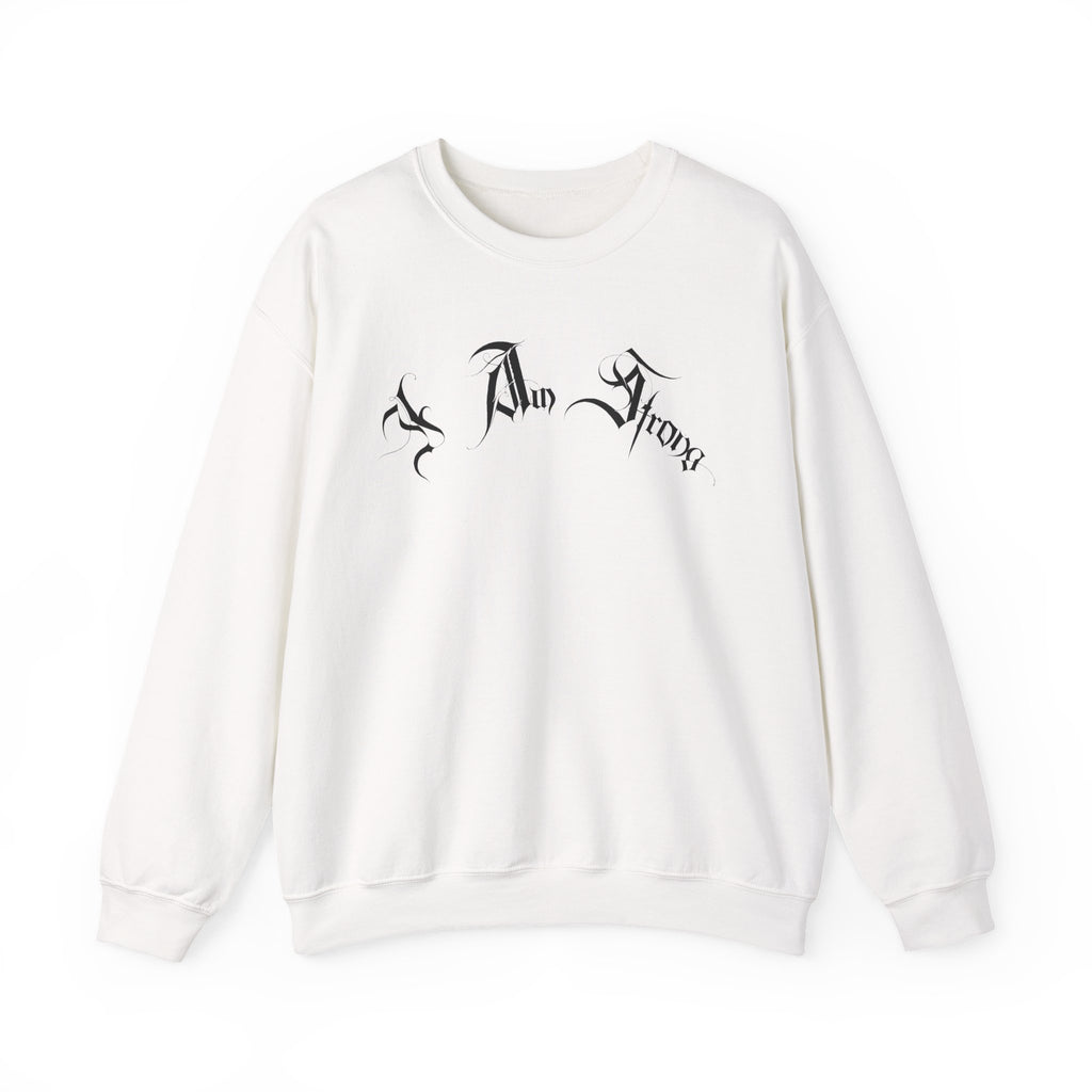 Ellioaey I Am Strong Black Text Crewneck