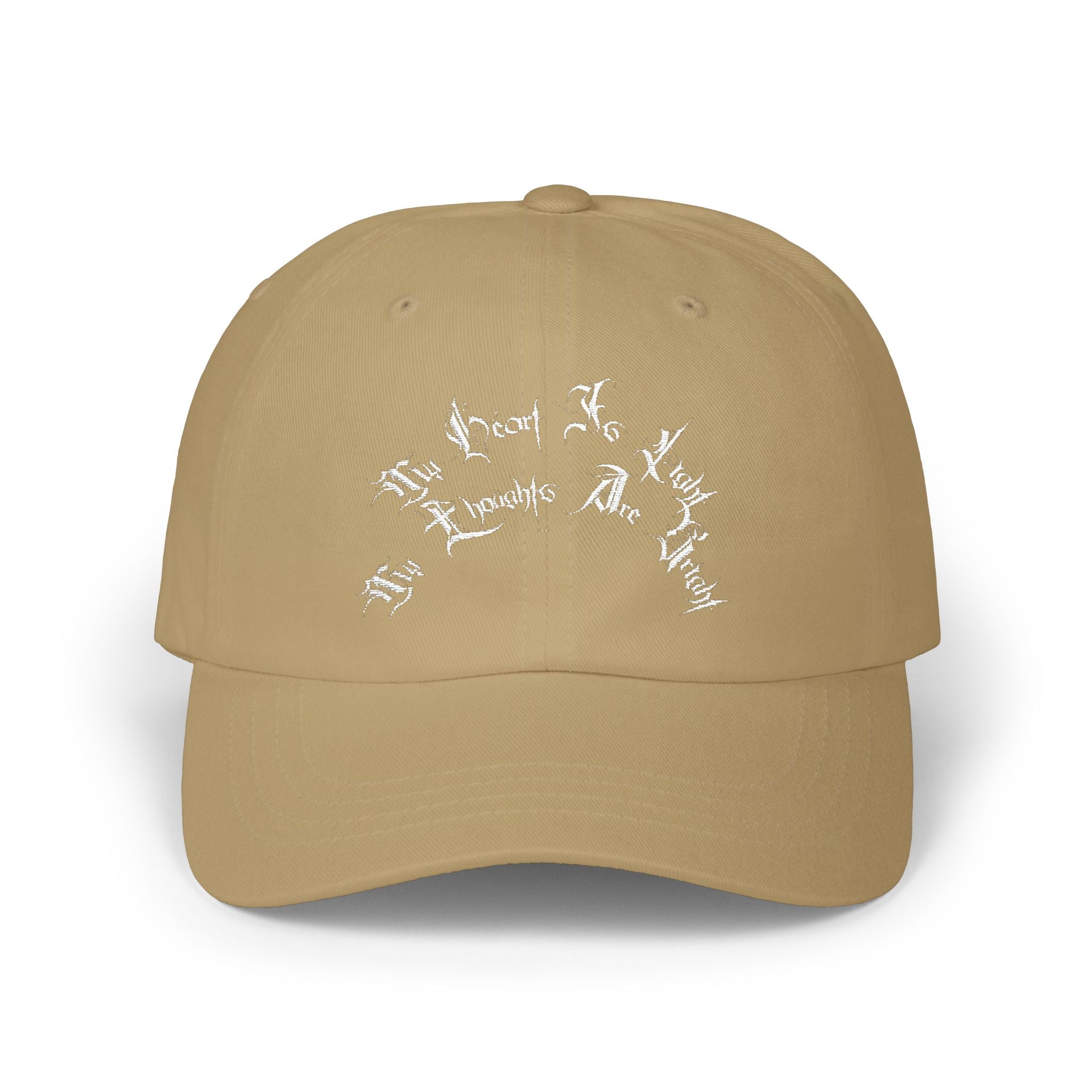 Ellioaey My Heart Is Light White Text Dad Hat
