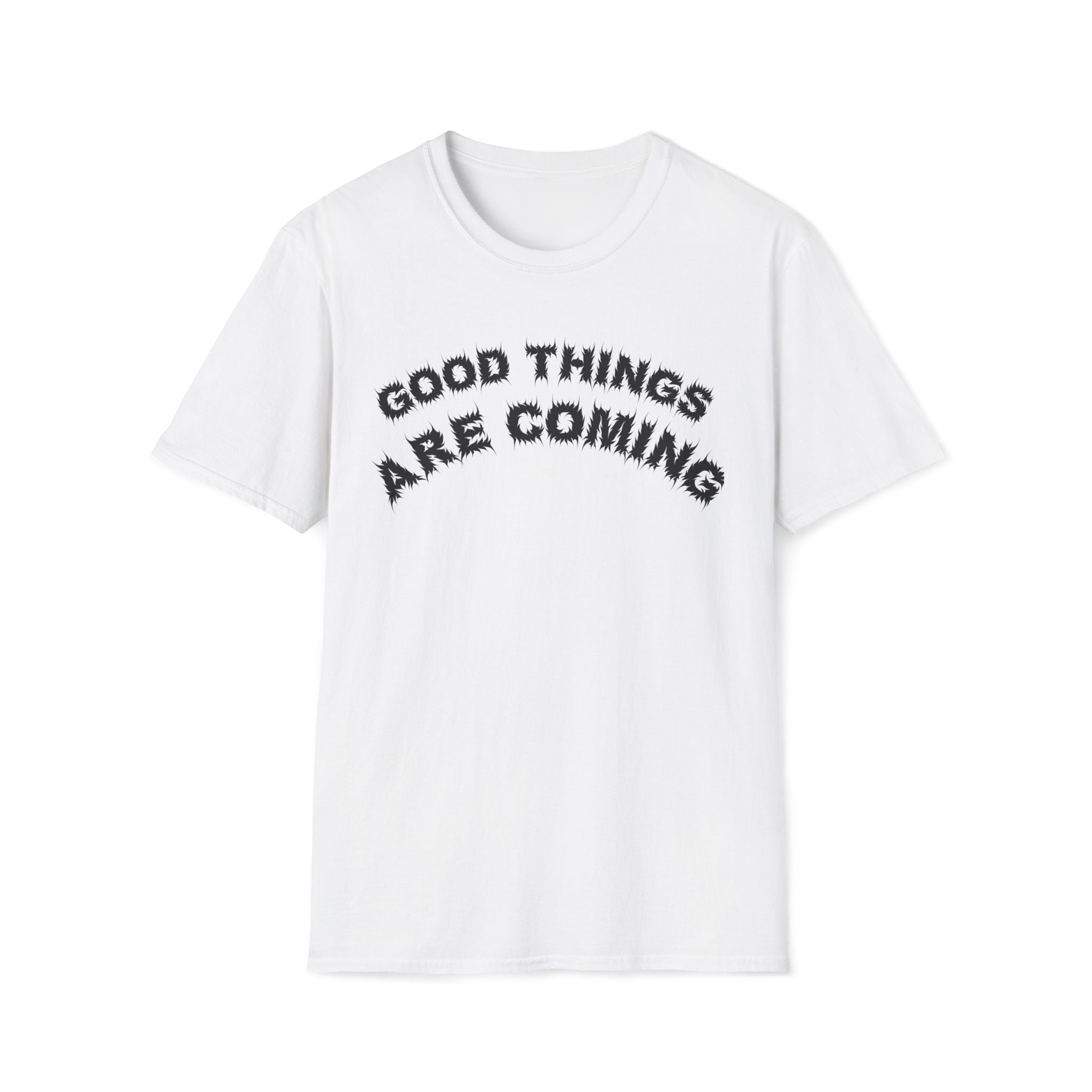 Bildsa Good Things Are Coming Black Text Tee