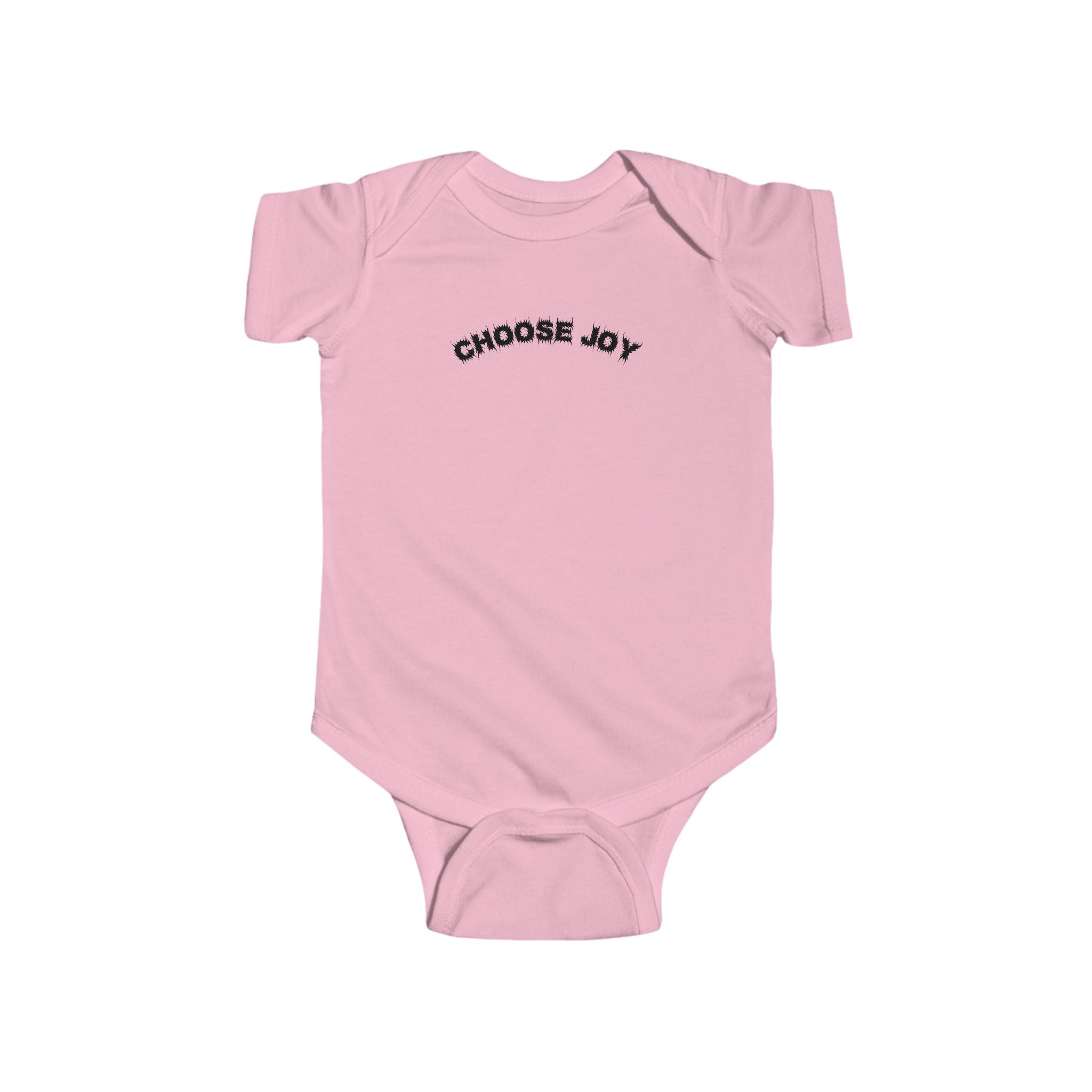 Bildsa Choose Joy Black Text Baby Onesie