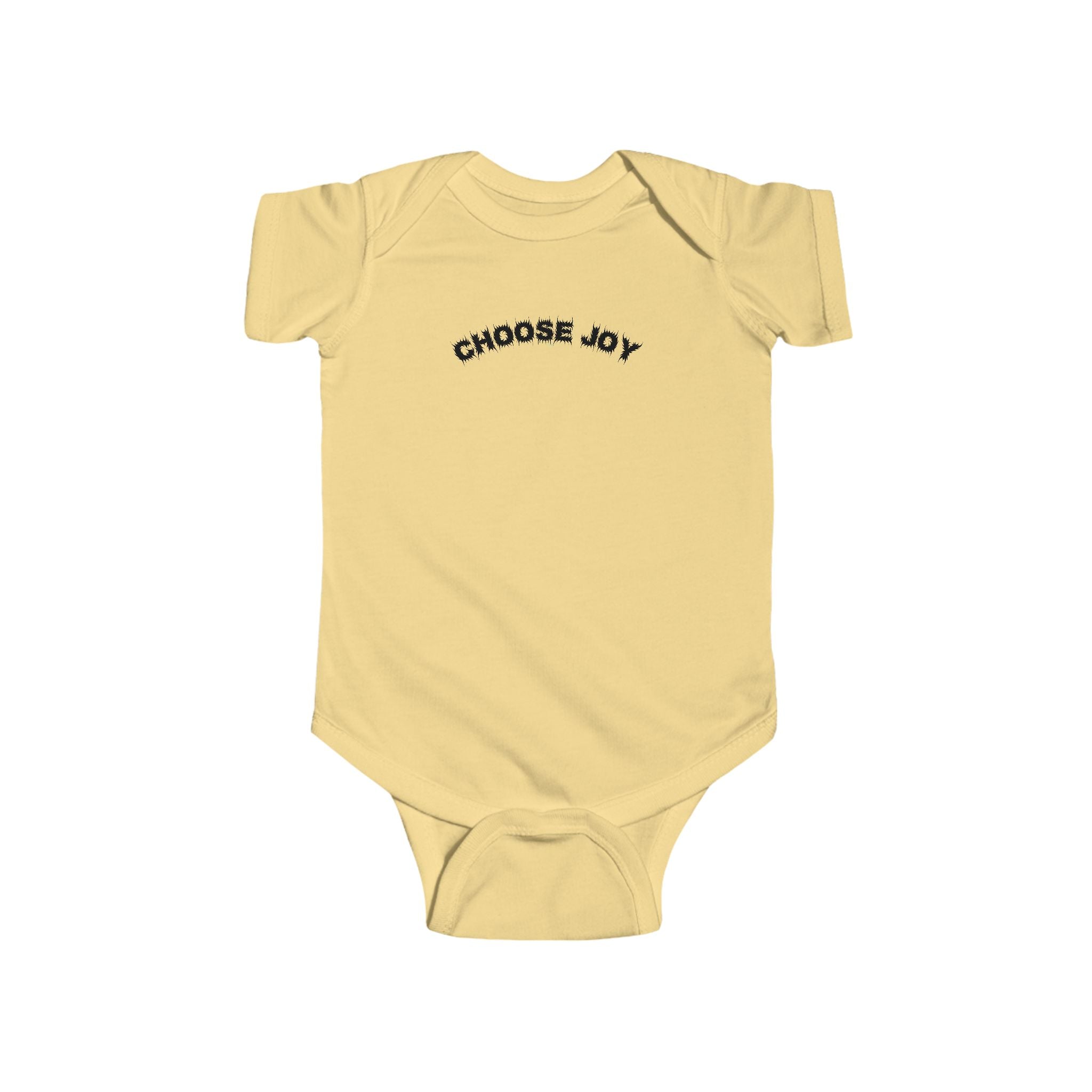 Bildsa Choose Joy Black Text Baby Onesie