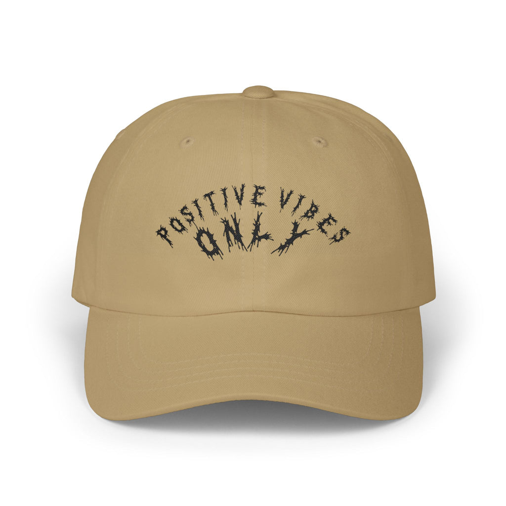 Hvita Positive Vibes Black Text Dad Hat