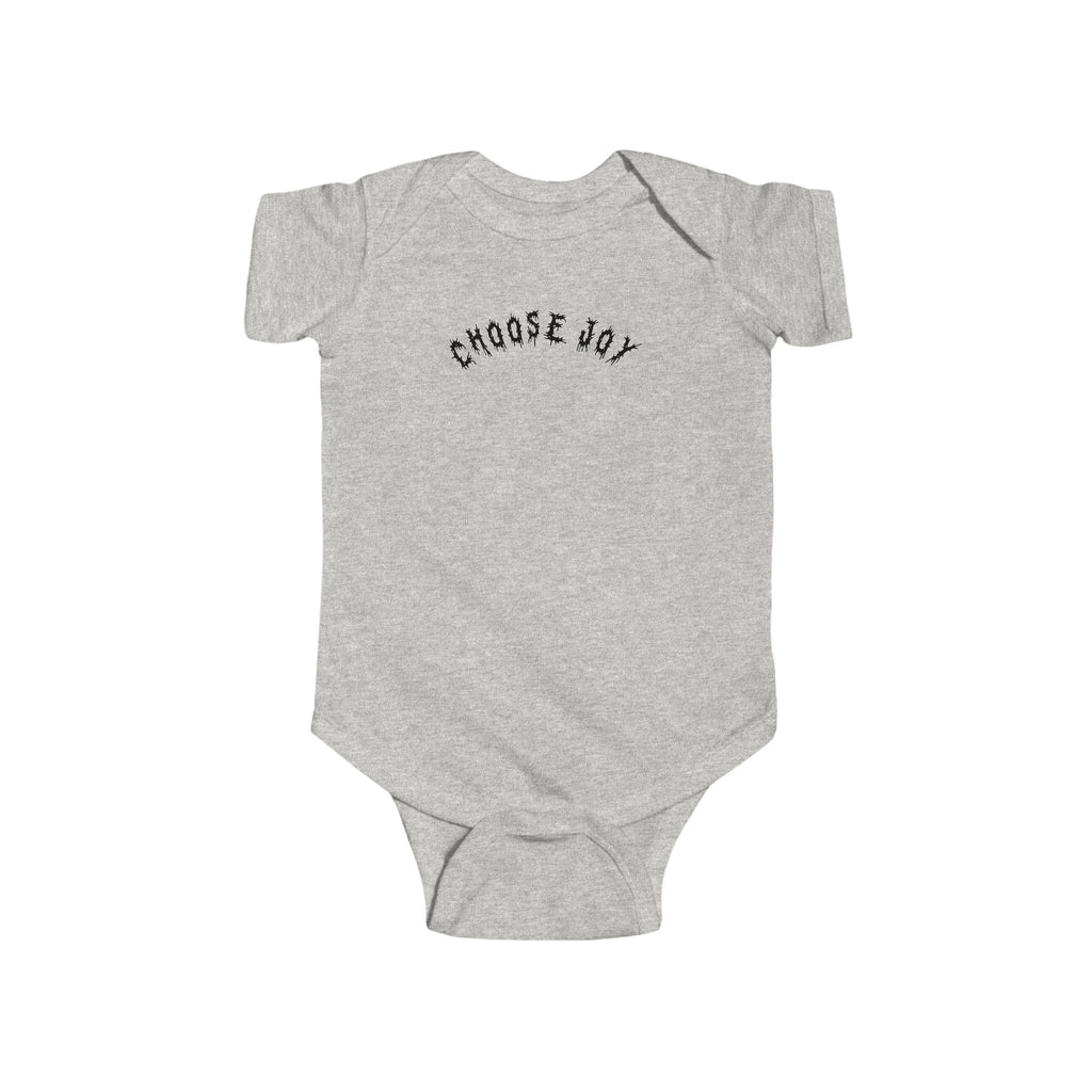 Hvita Choose Joy Black Text Baby Onesie