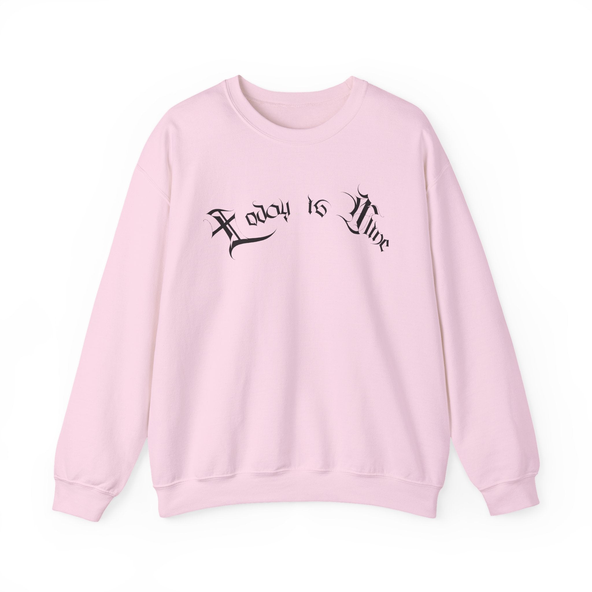 Ellioaey Today Is Mine Black Text Crewneck