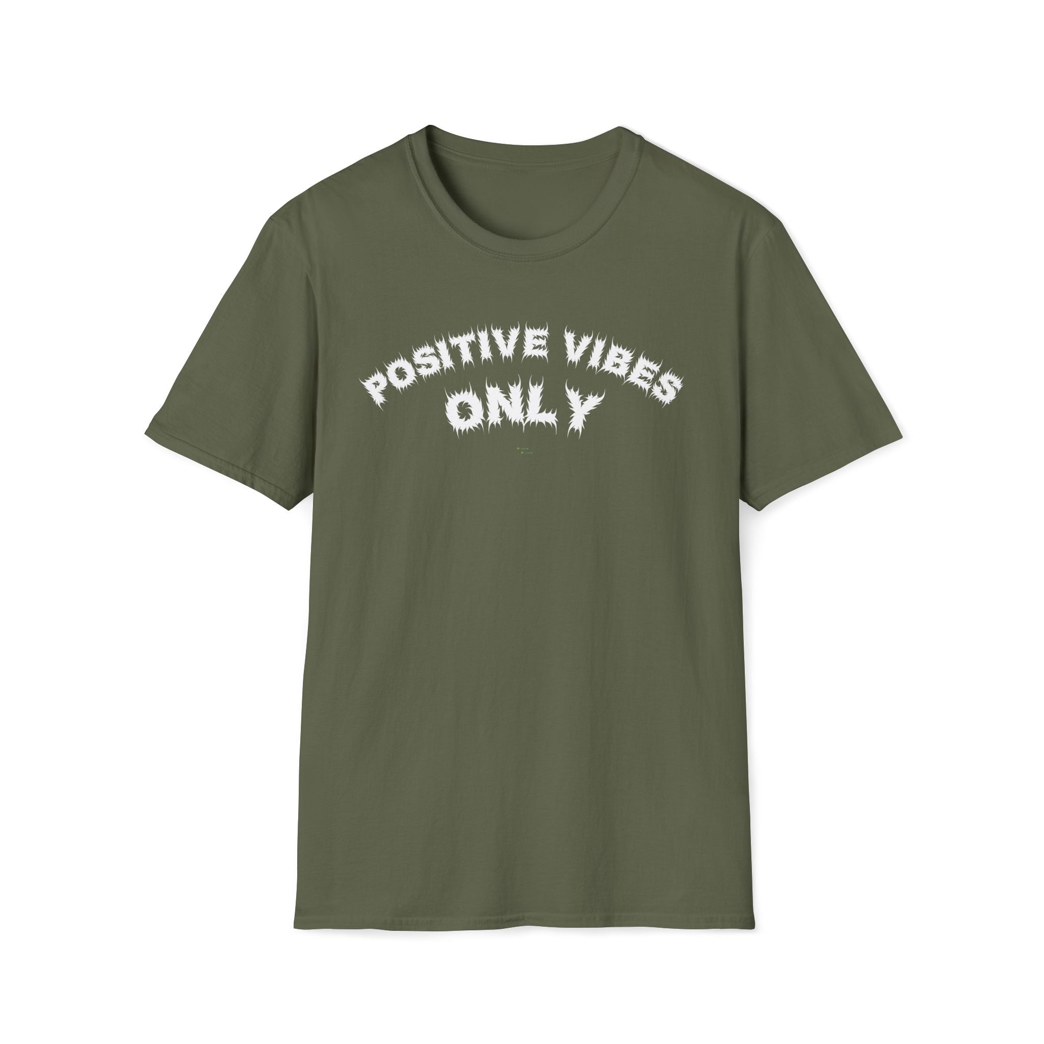 Bildsa Positive Vibes White Text Tee